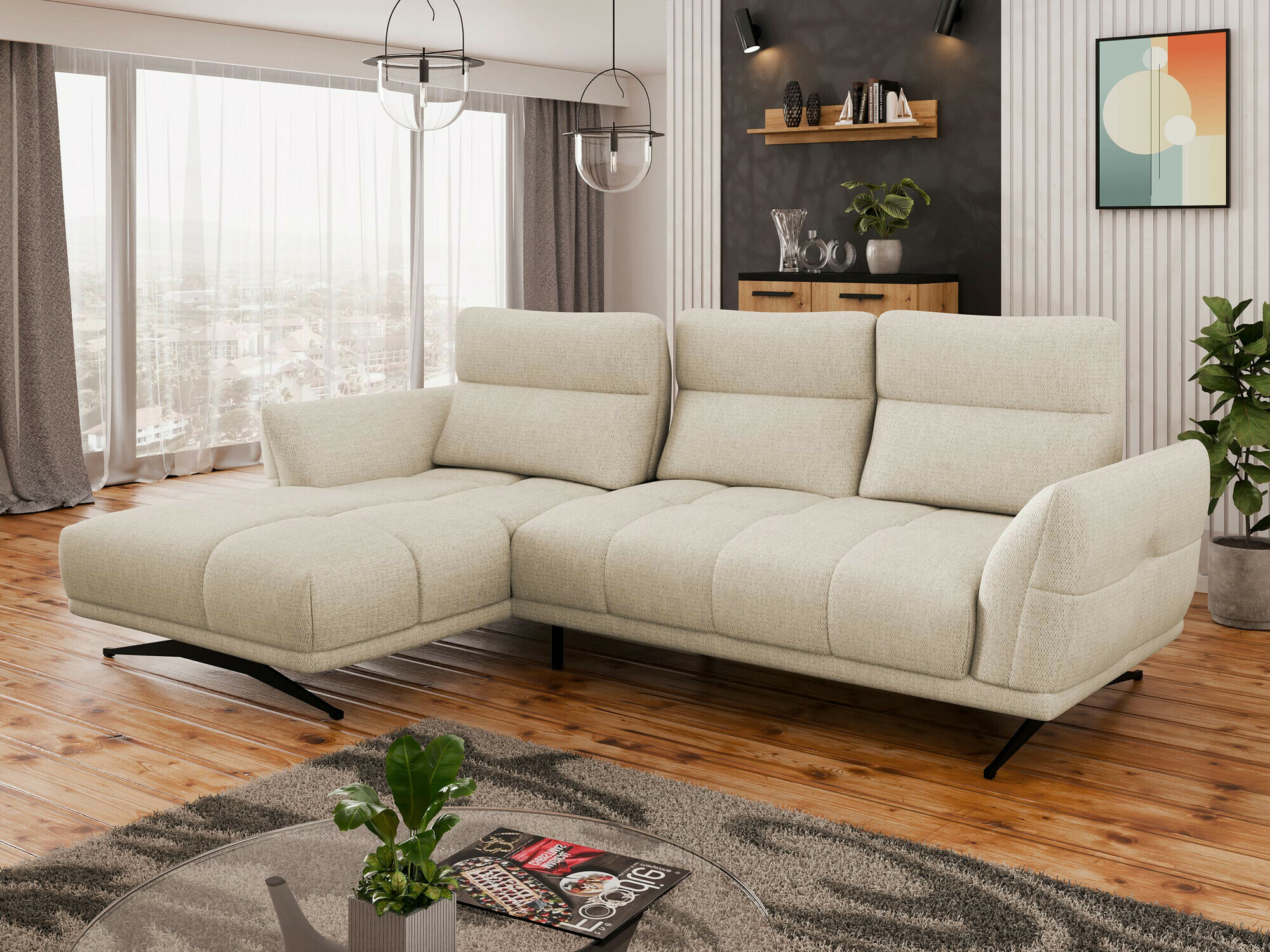 Corner sofa Lincoln 195 (Sorella 05)