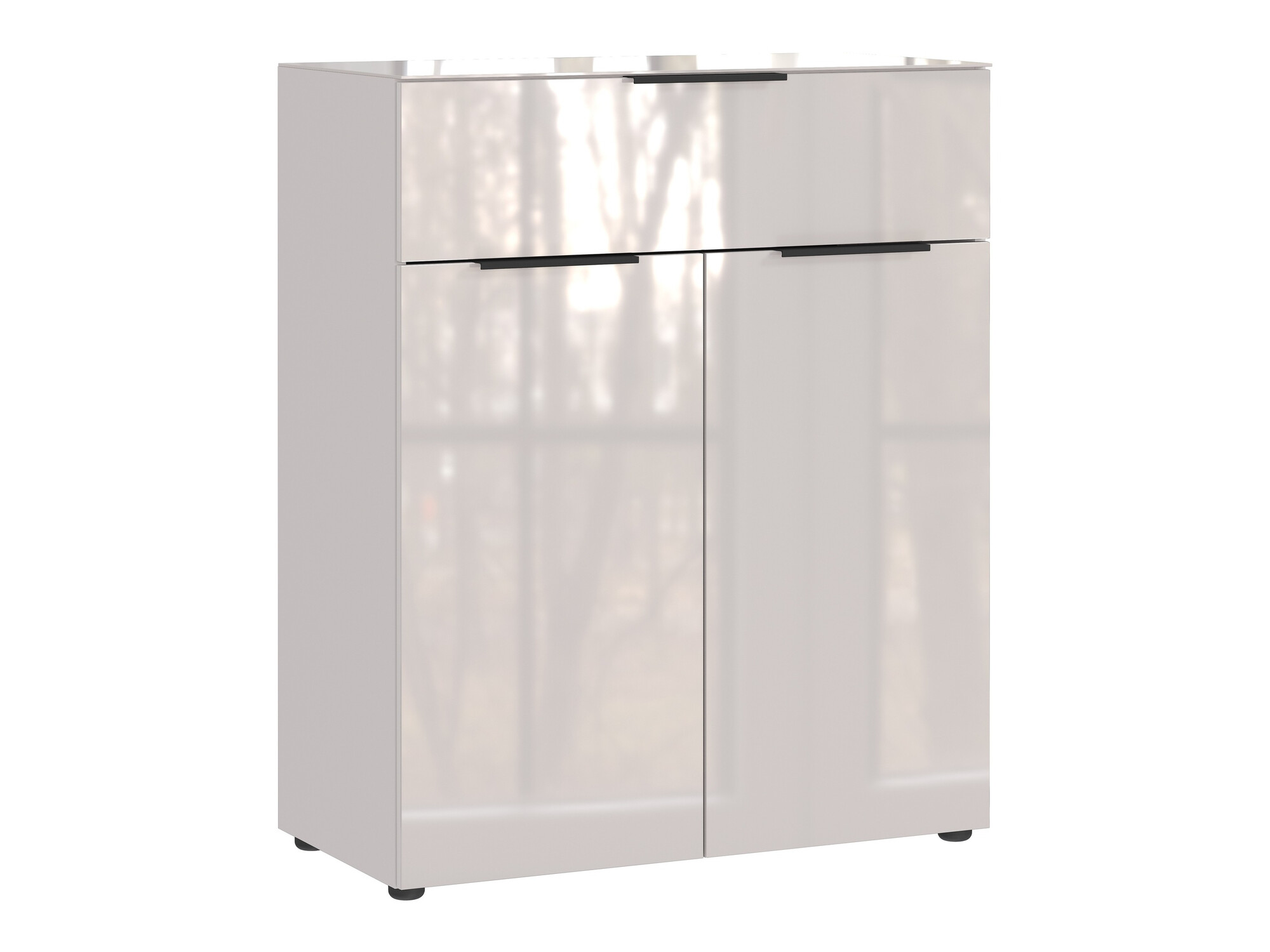 Συρταριέρα Sacramento 301 (Κρεμ + Γυαλιστερό κρεμ)