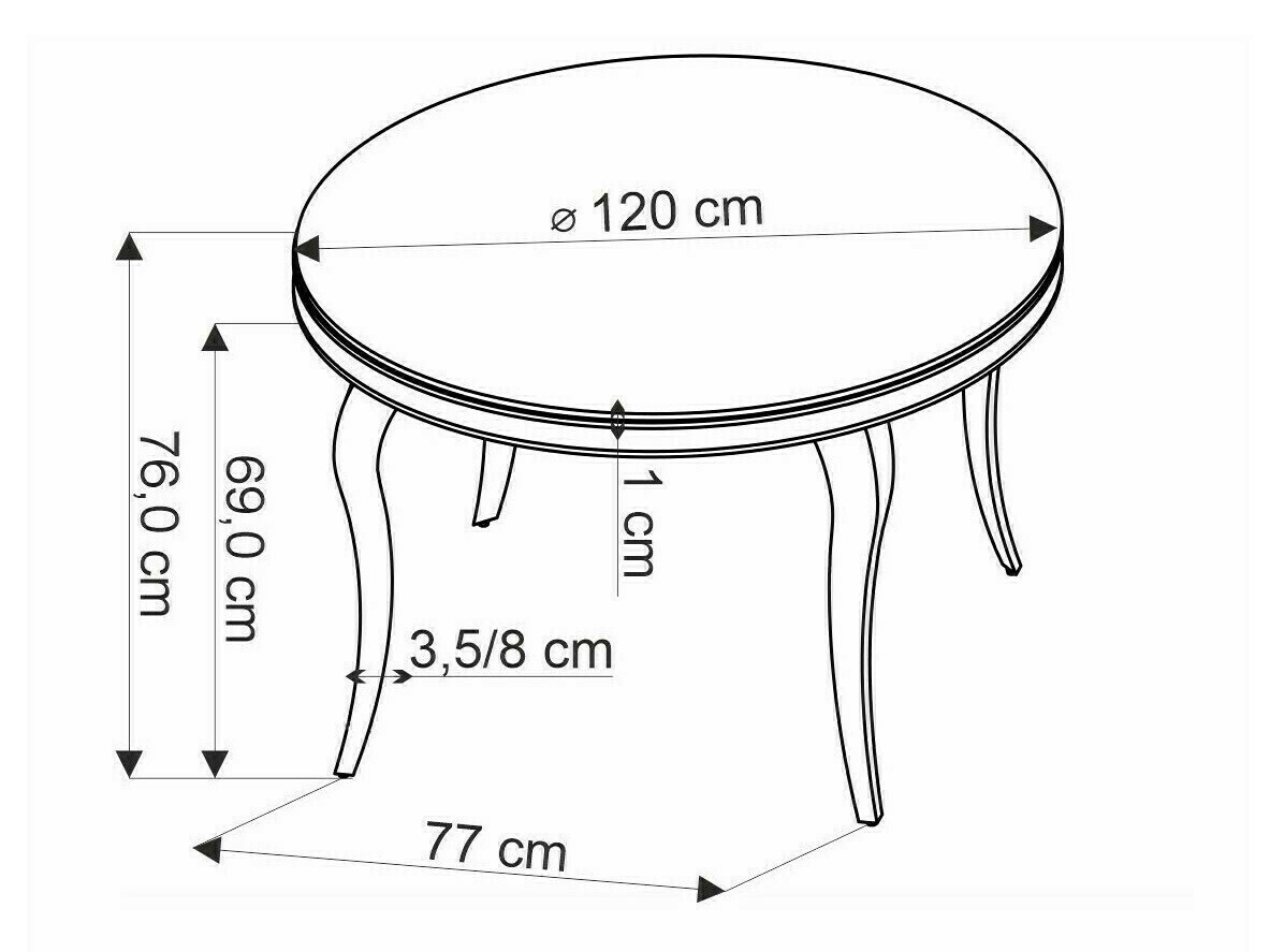 Dining set Houston 1828 (Black)