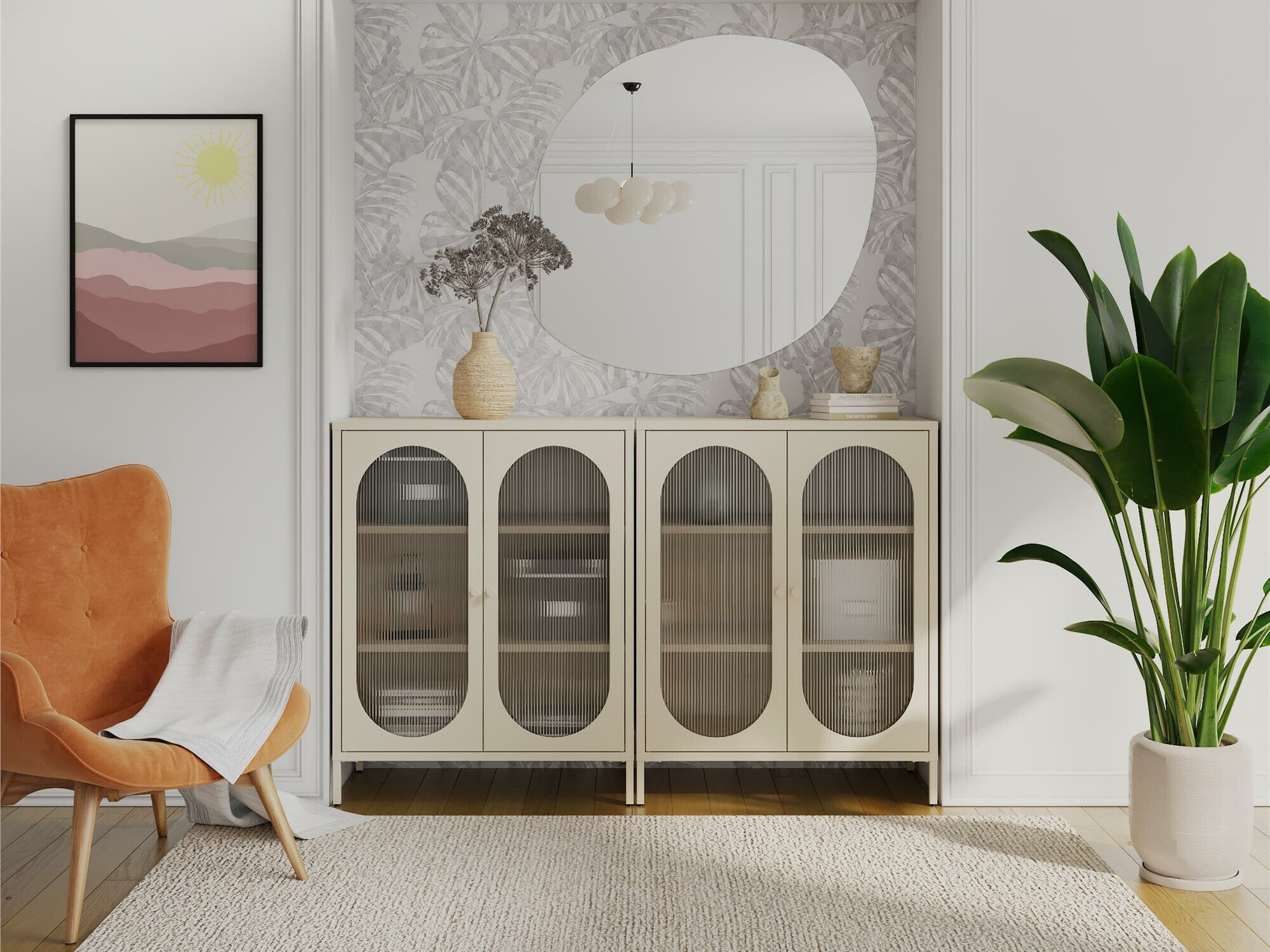 Μπουφέ Tulsa 653 (Κρεμ)