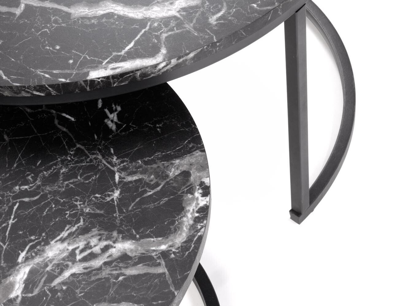 Σετ τραπεζιών σαλονιού Houston 1832 (Μαύρο μάρμαρο)