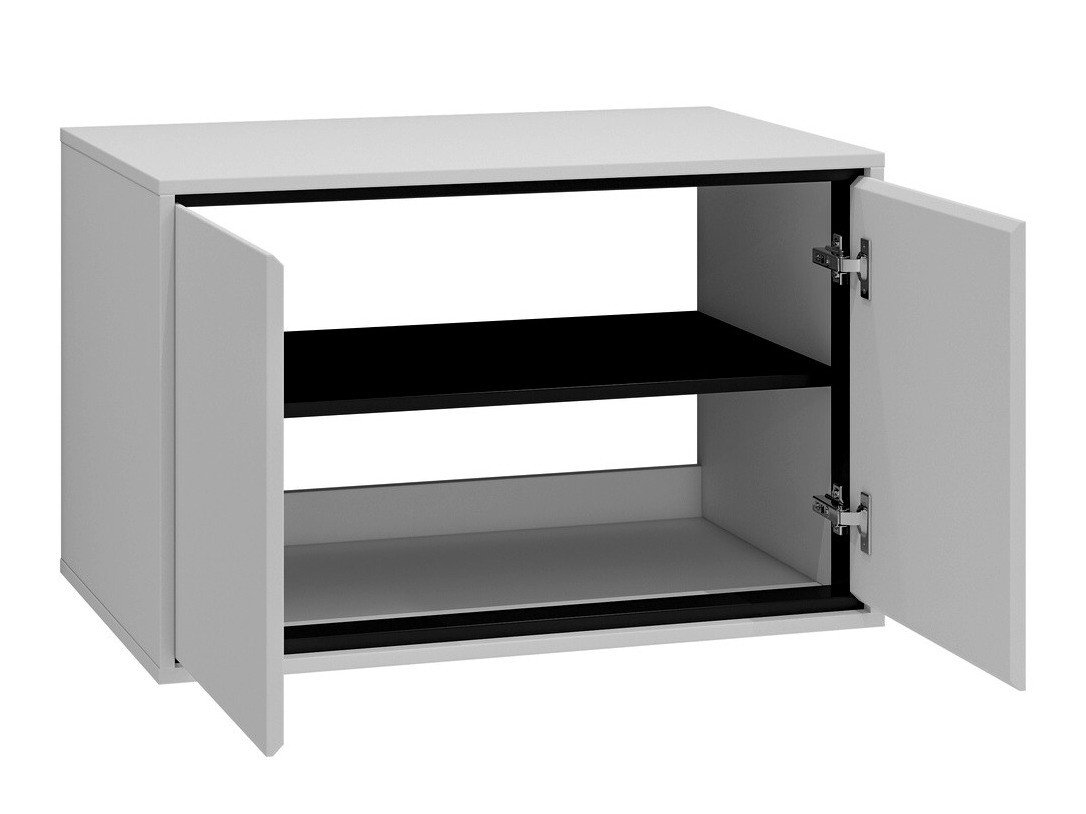 Επιτοίχιο ντουλάπι μπάνιου με υποδοχή νιπτήρα Tecavu 103 (Γυαλιστερό λευκό + Άσπρο)