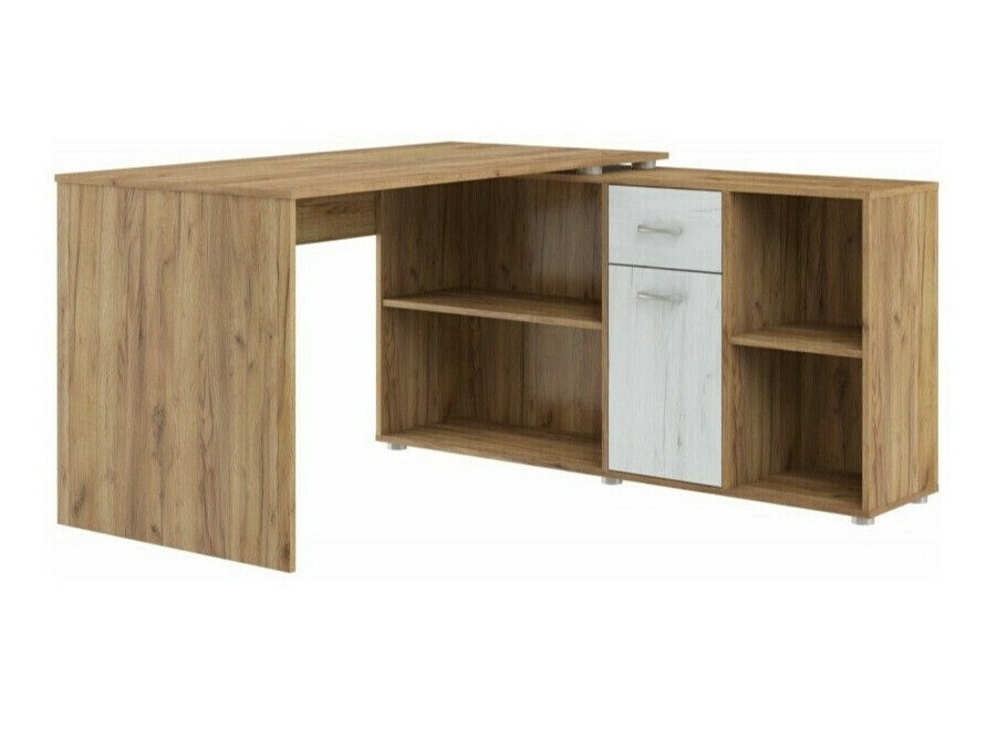 Γωνιακό γραφείο Gilroy 113 (Craft δρυς + Craft λευκό)