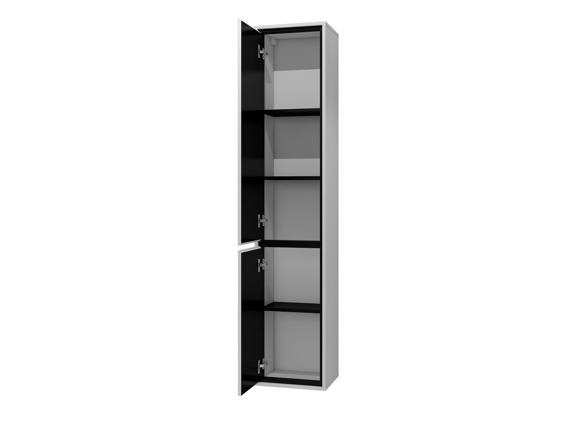 Όρθιο ντουλάπι μπάνιου Tecavu 101 (Γυαλιστερό λευκό + Άσπρο)