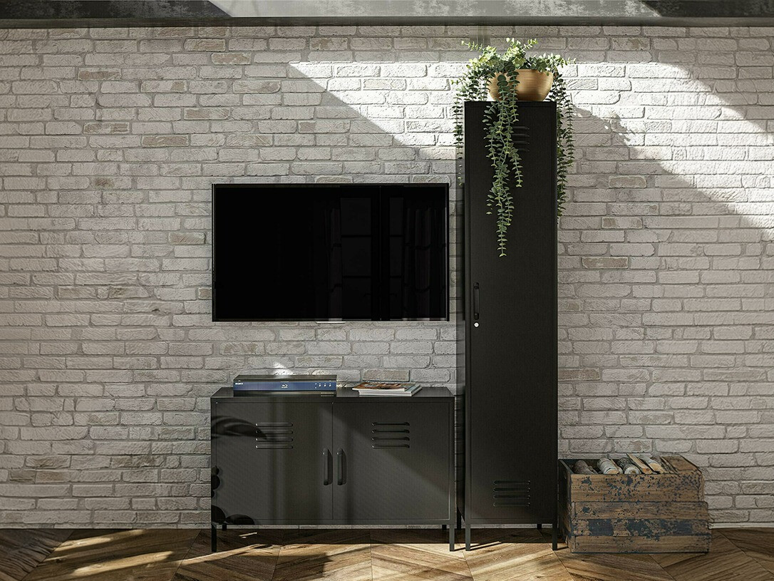 Σετ επίπλων σαλονιού Ophfere 105 (Μαύρο)