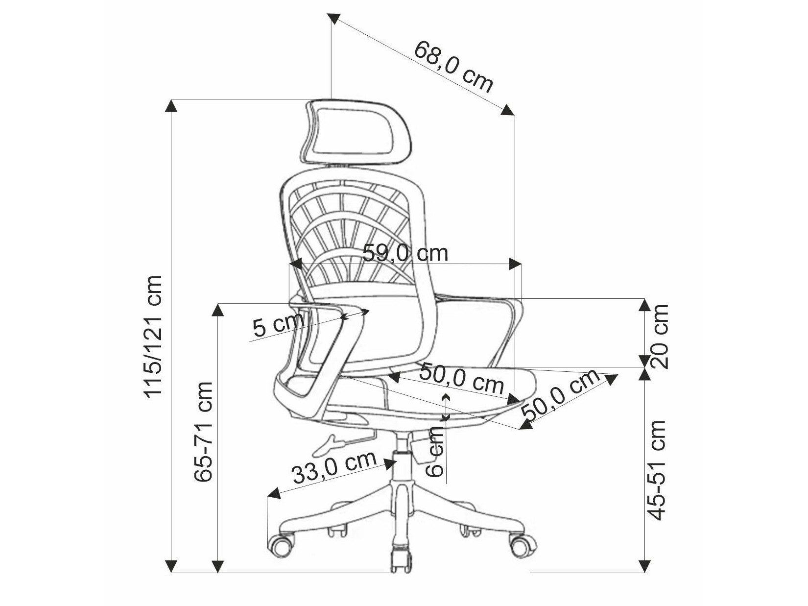 Office chair Houston 1835 (Grey)
