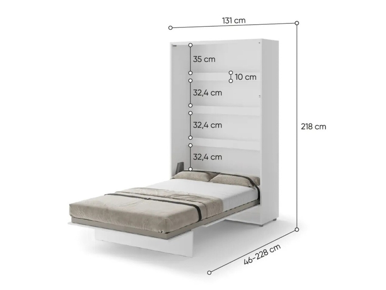 Wall bed Concept Lenart (White)
