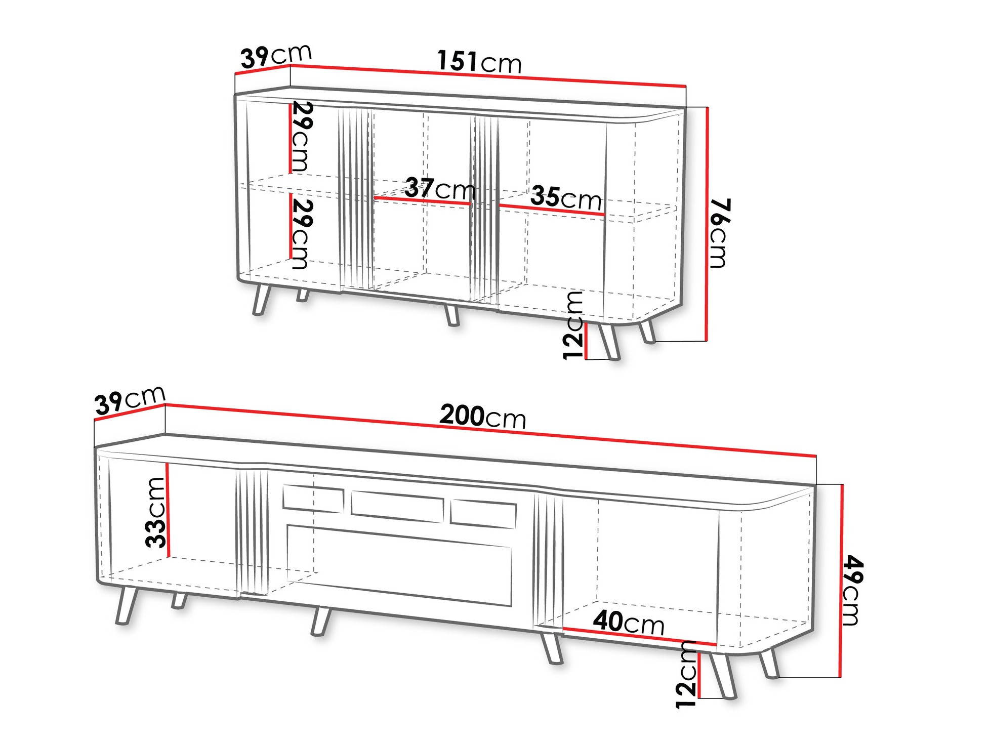 Σετ επίπλων σαλονιού Modus (Κασμίρι + Μαύρο)