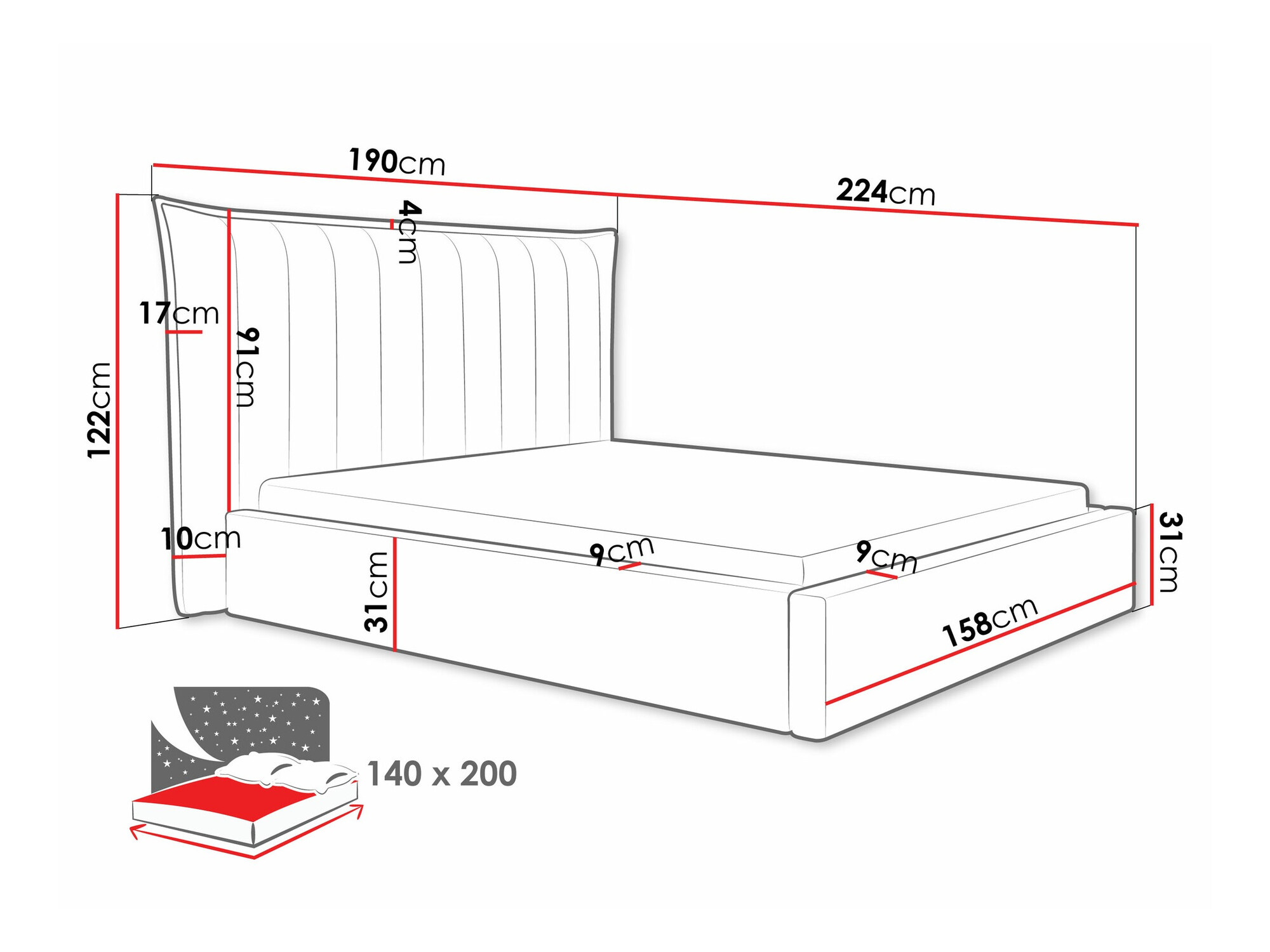 Bed Comfivo Solacium (Paros 2)