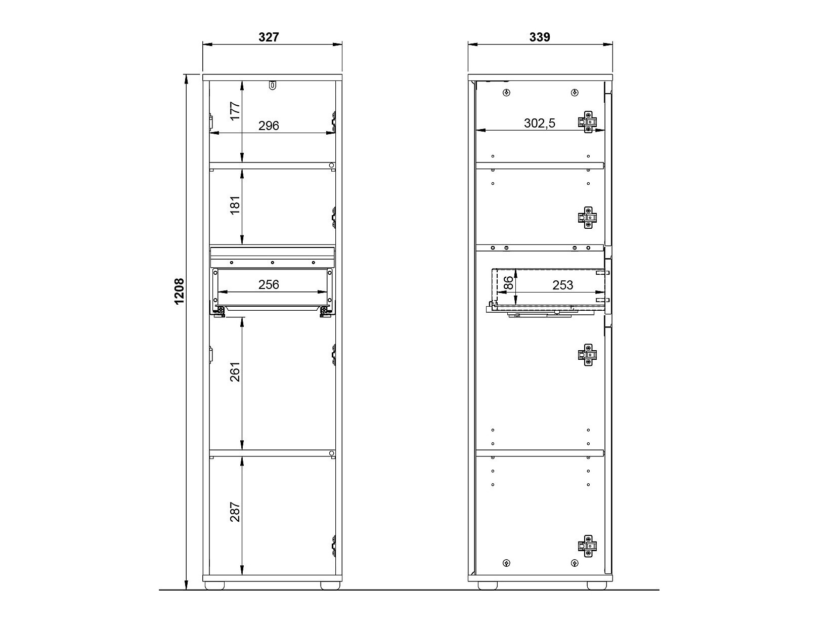 Όρθιο ντουλάπι μπάνιου Tensona 101 (Γραφίτης)