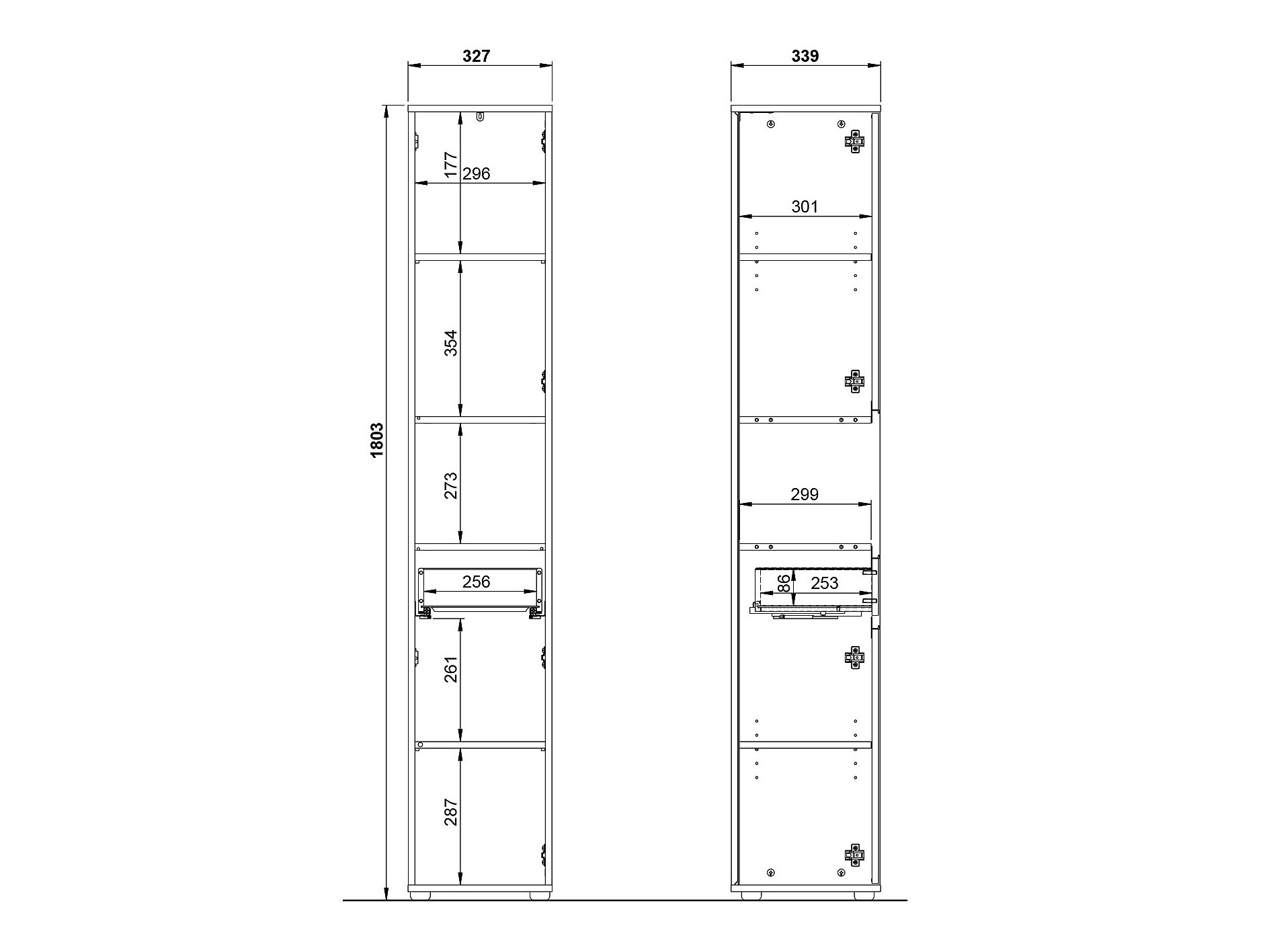 Όρθιο ντουλάπι μπάνιου Tensona 103 (Γραφίτης)
