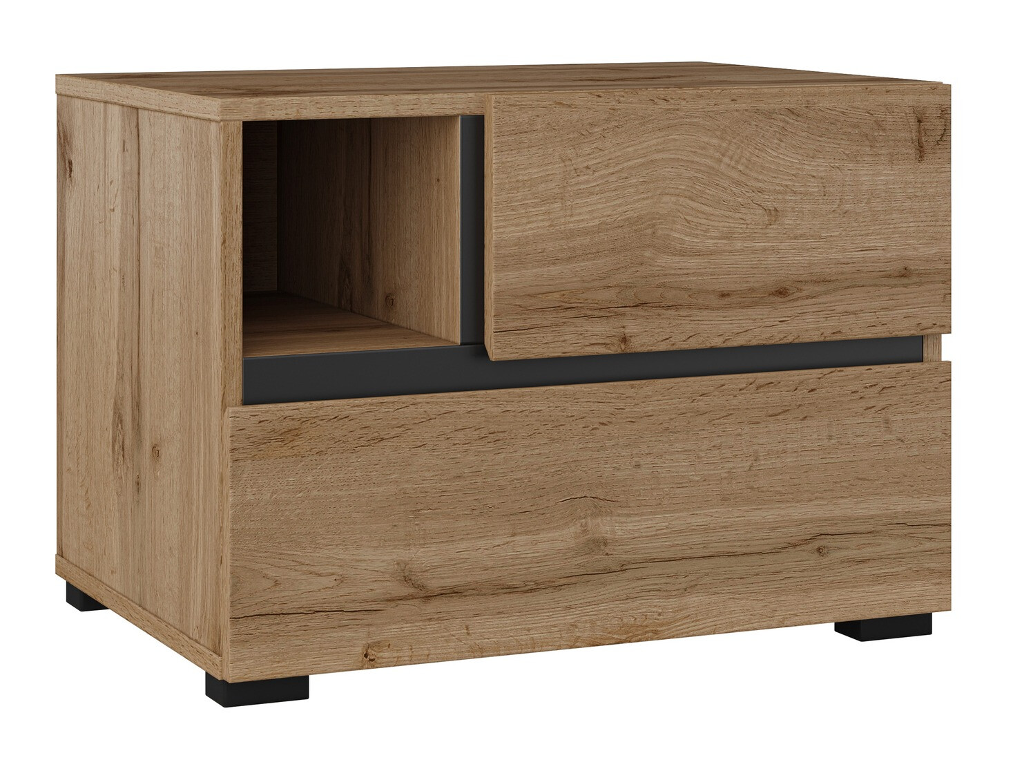 Bedside table Alfere 120 (Wotan Oak)