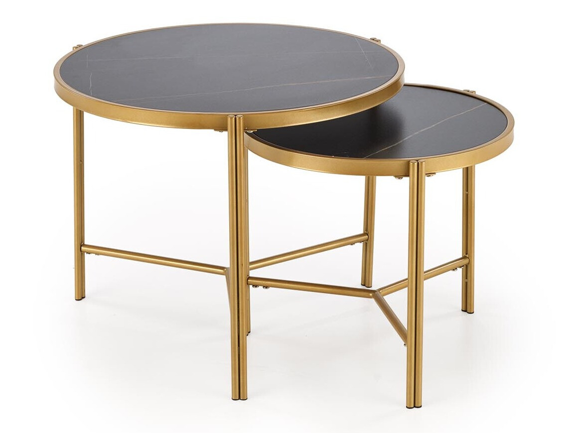 Σετ τραπεζιών σαλονιού Houston 1867 (Μαύρο μάρμαρο)