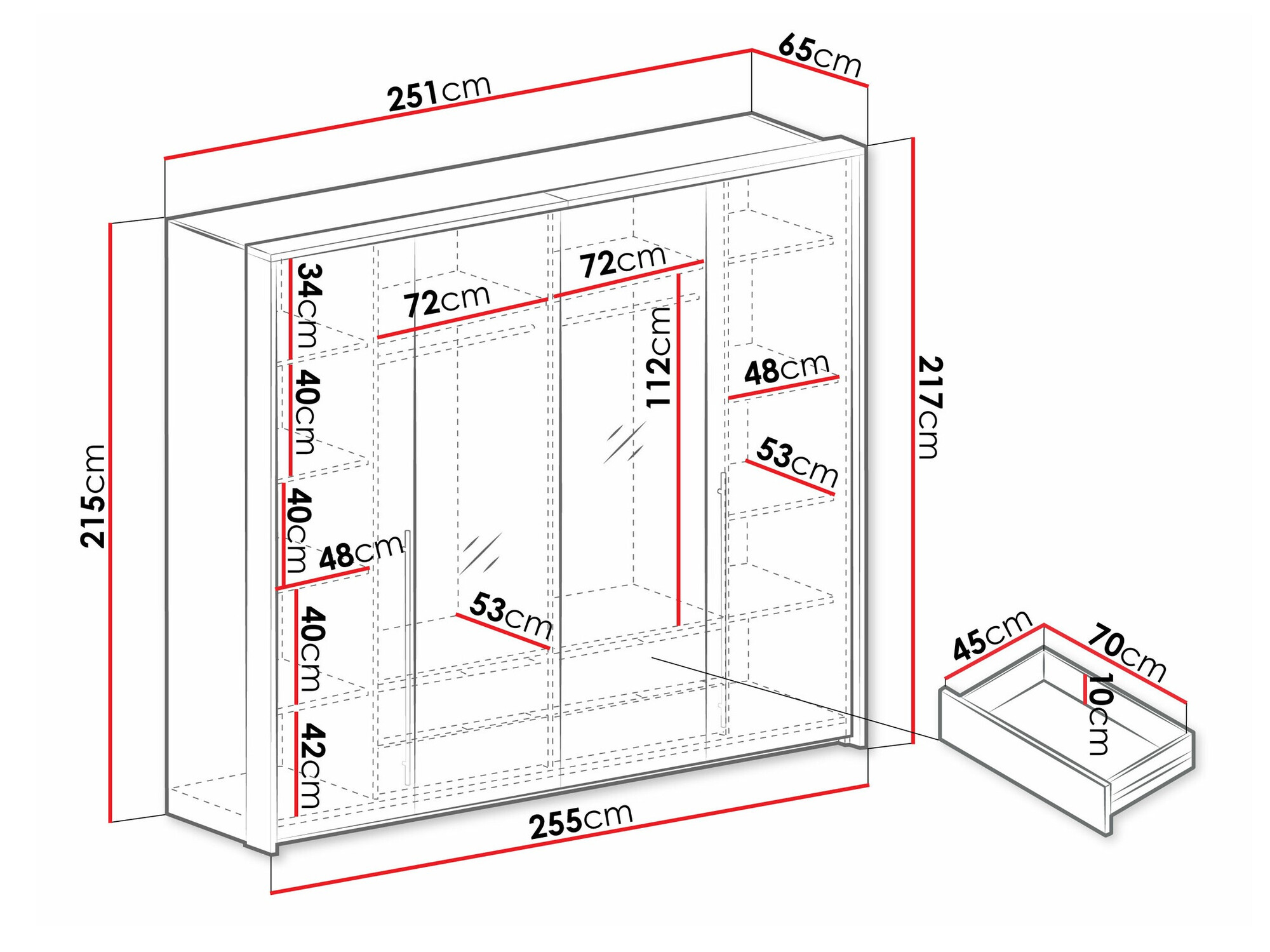 Ντουλάπα Honolulu 121 (Lava)