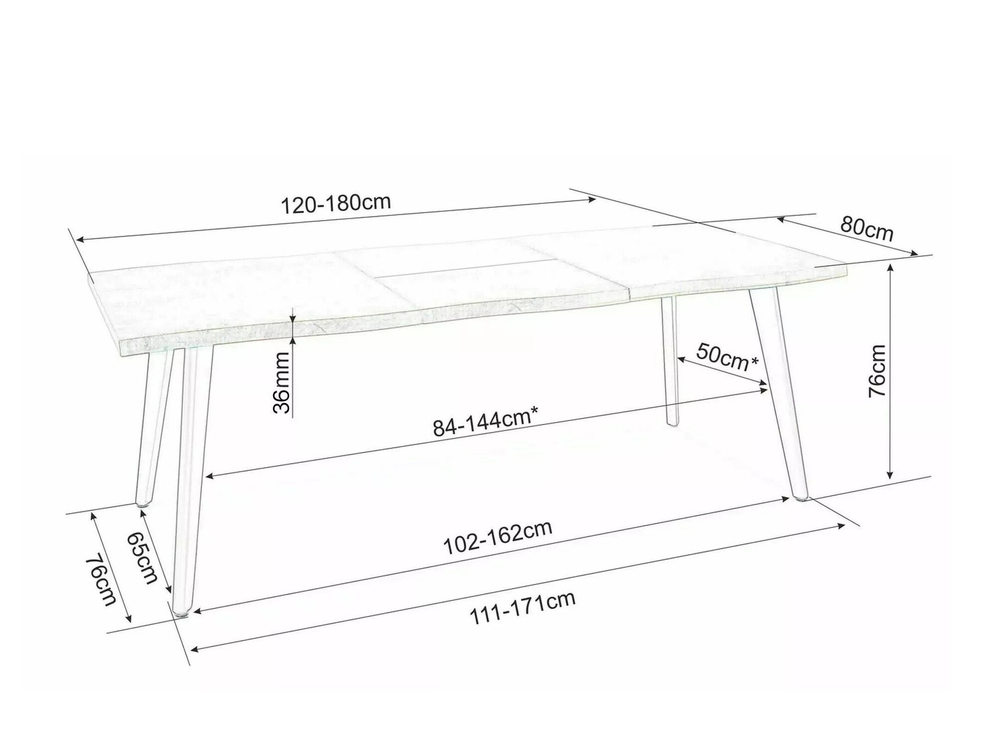 Table Detroit 583 (Artisan oak)