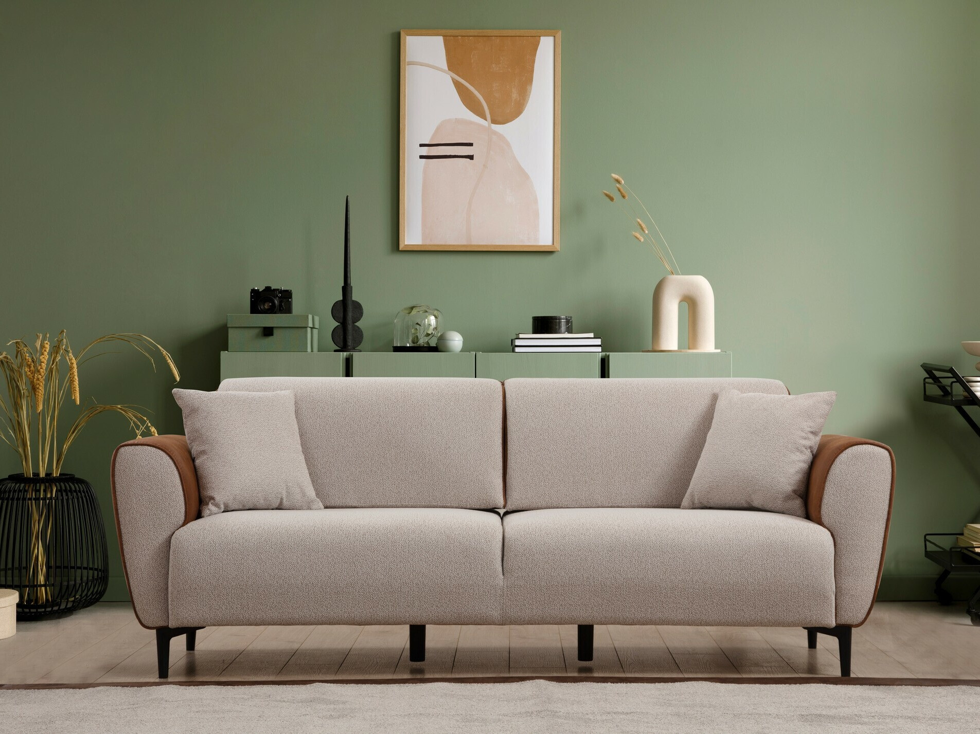 Καναπές Altadena 593 (Καφέ + Μπεζ)