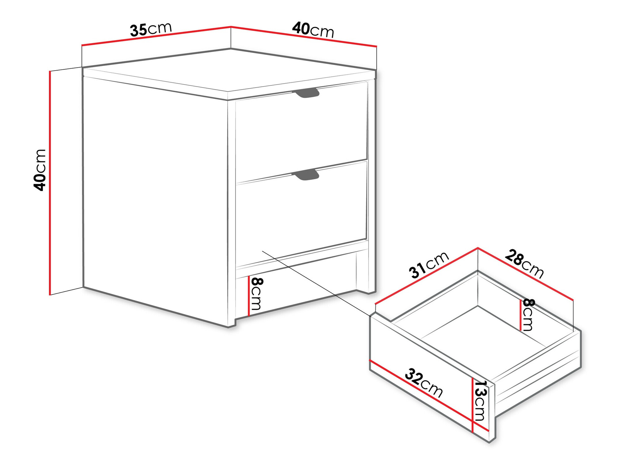 Κομοδίνο Comfivo Papilio (Μπεζ)