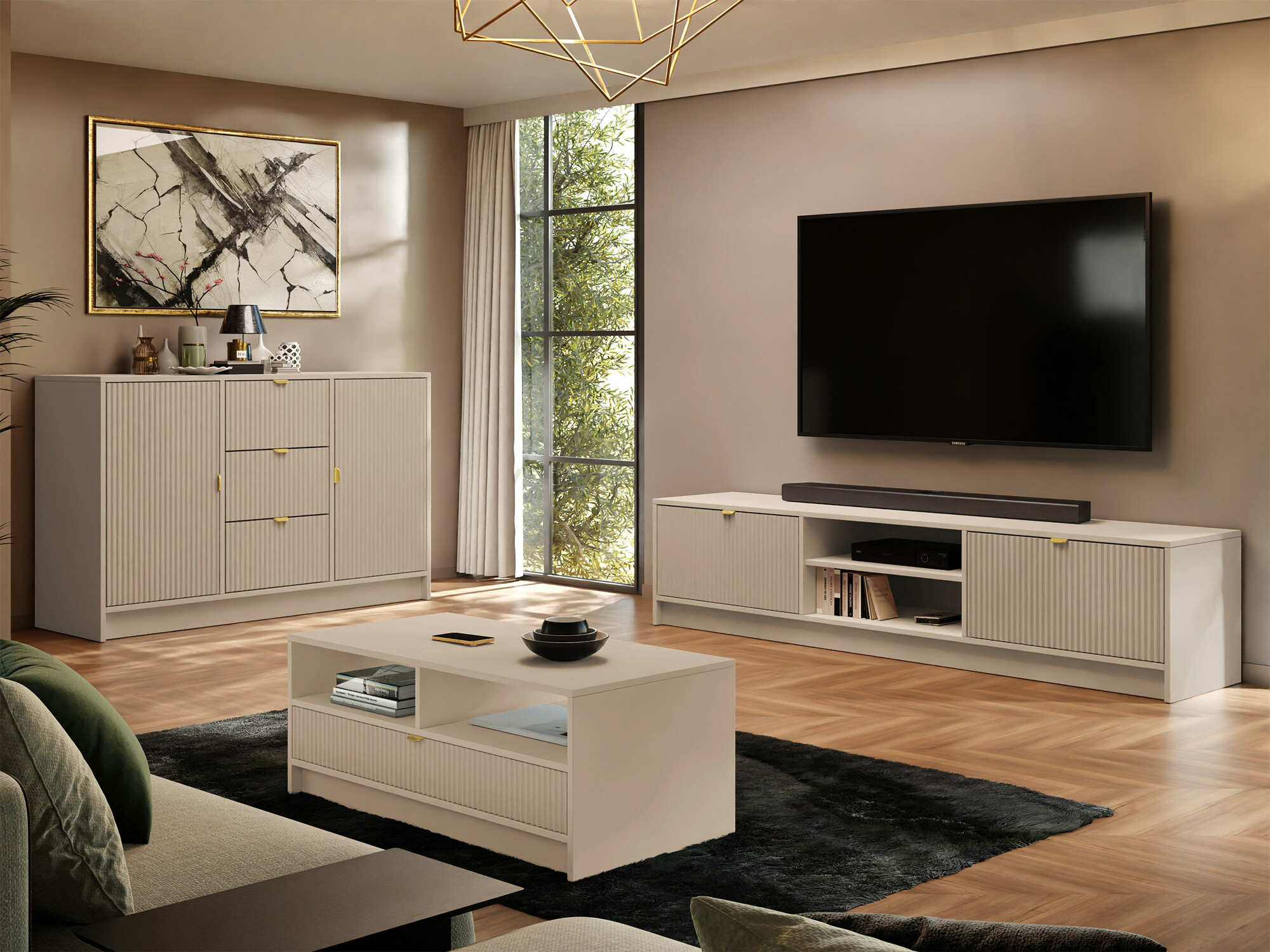 Συρταριέρα Comfivo Papilio (Μπεζ)