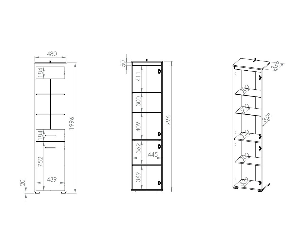Bookcase Calvere 103