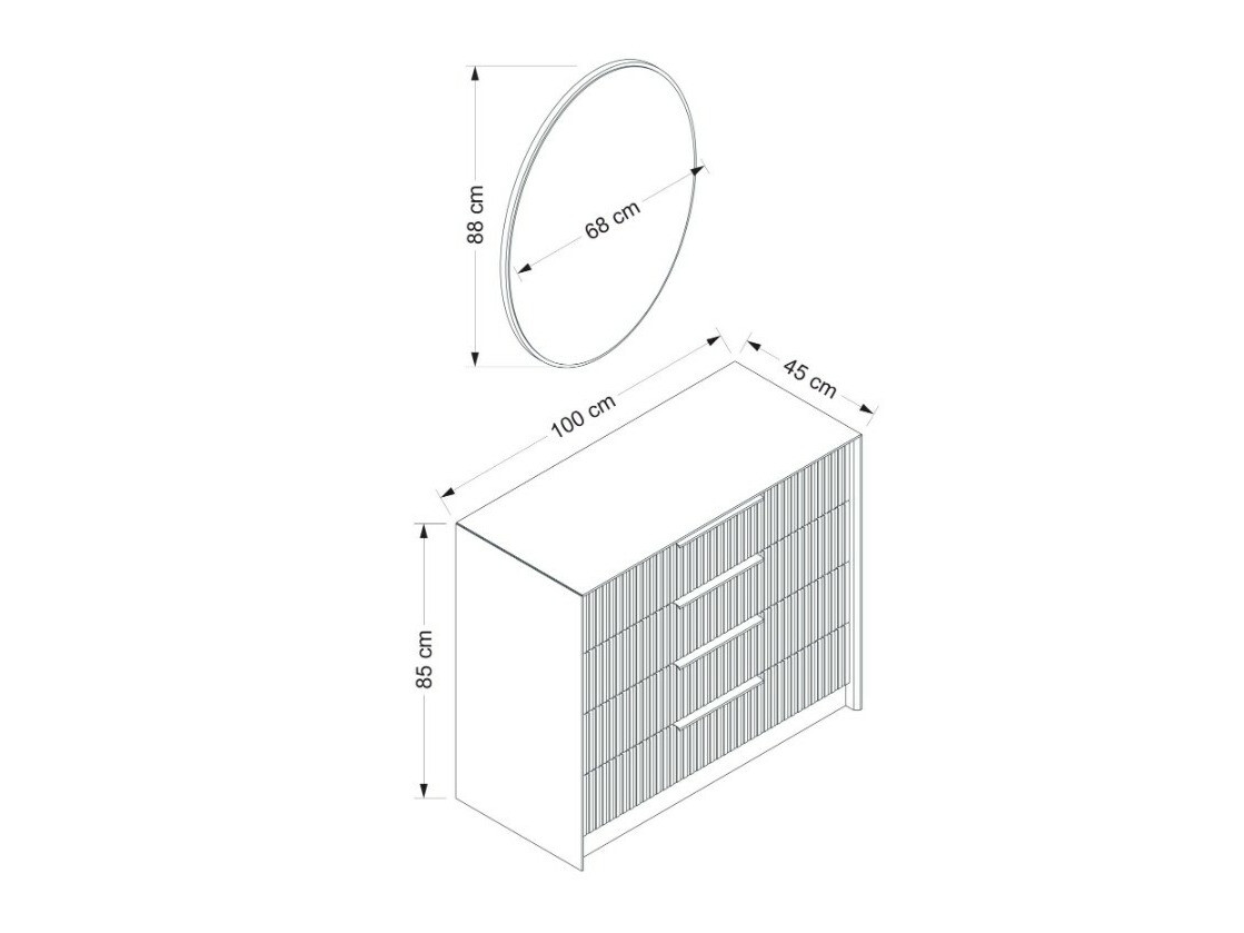Chest of drawers Kailua 2394 (Anthracite)