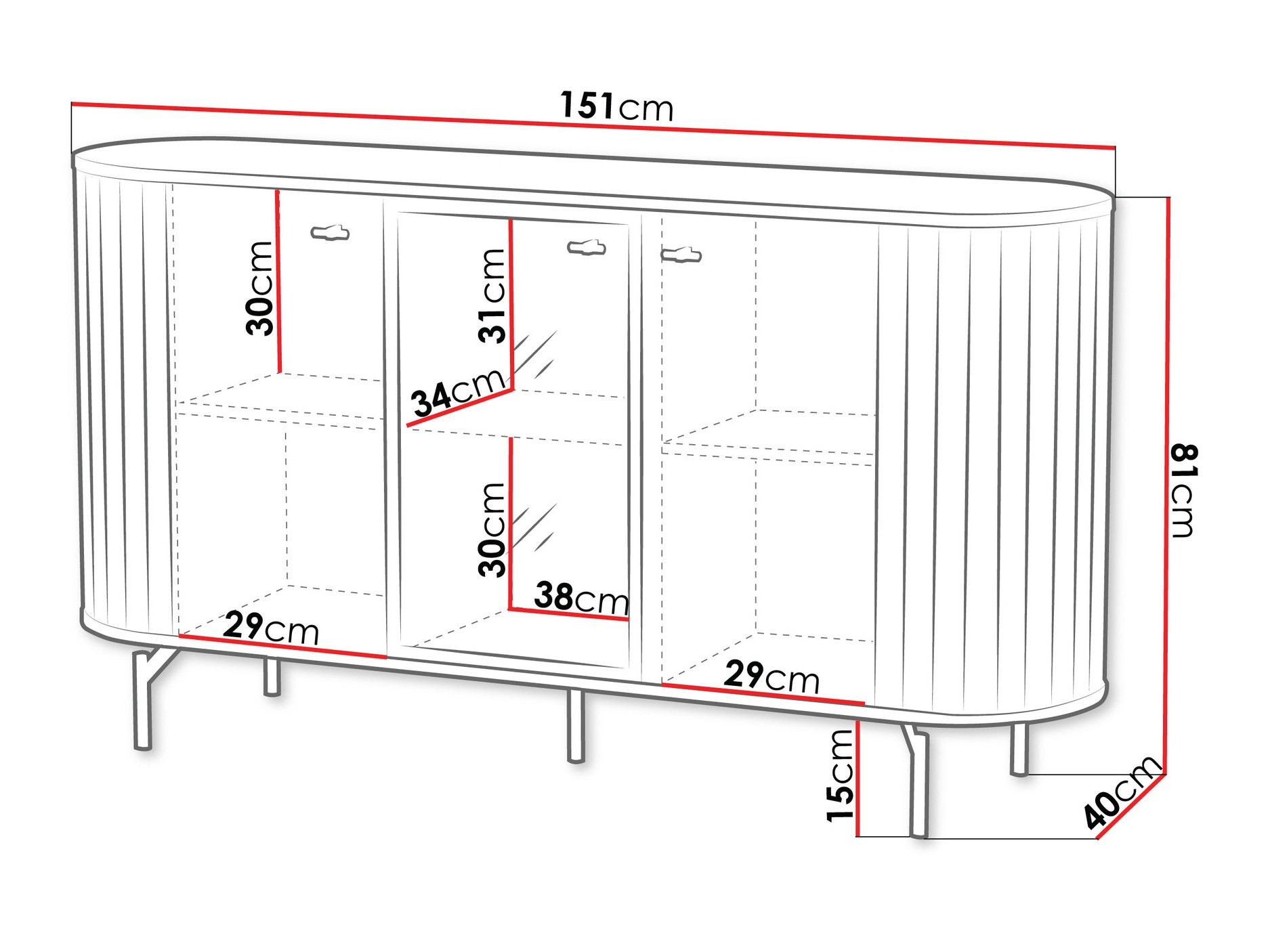 Sideboard Novmono 102 (Black)