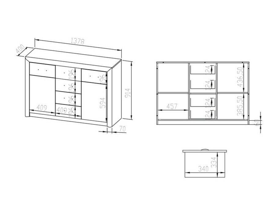 Chest of drawers Tivmori 107