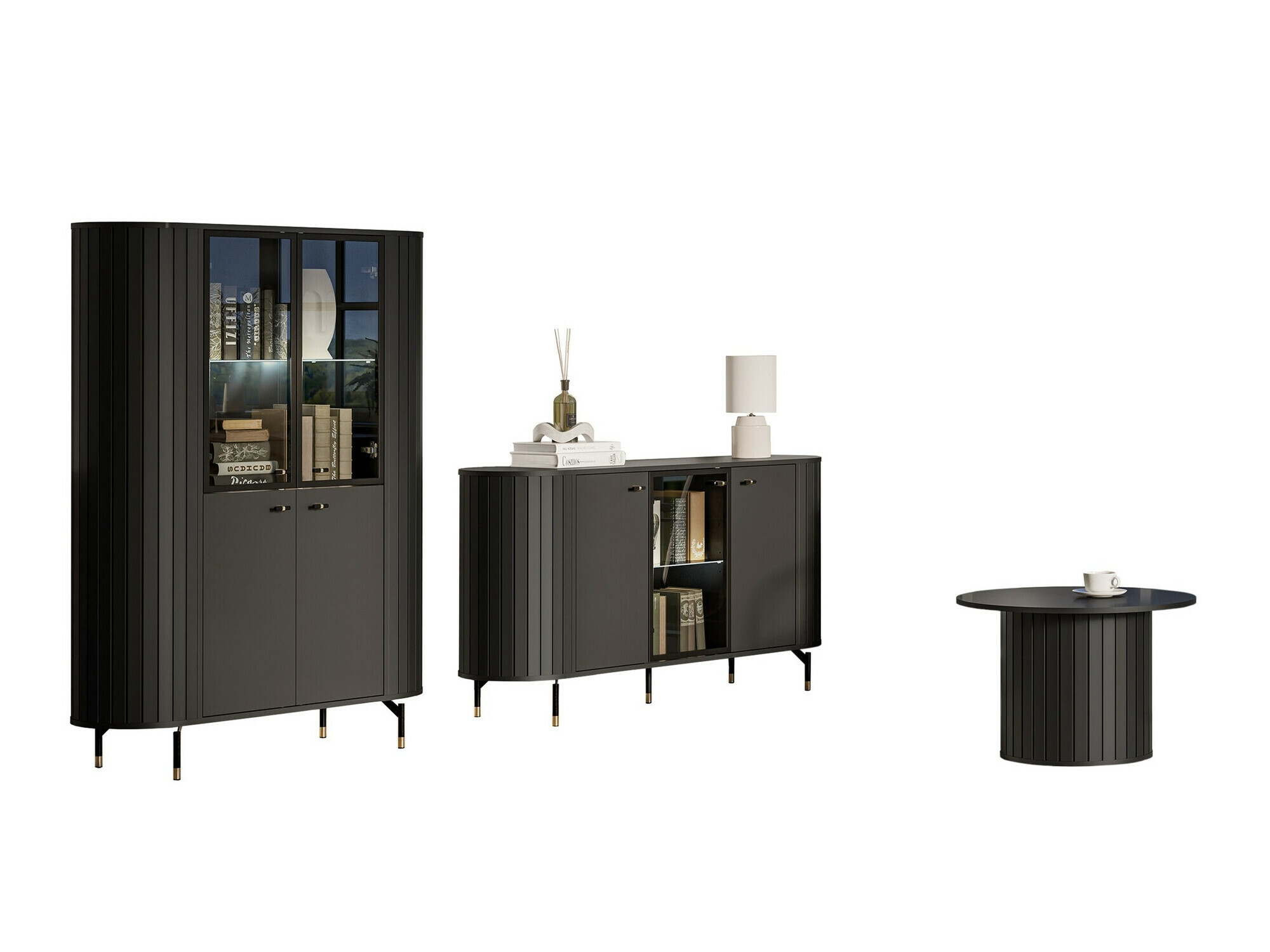 Living room set Novmono 109 (Black)