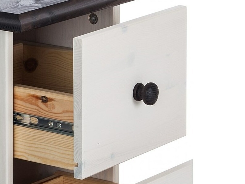 Όρθιο ντουλάπι μπάνιου Deletri 110 (Άσπρο + Havana Δρυς)