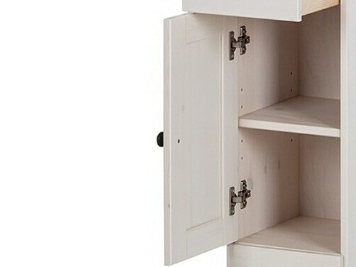 Όρθιο ντουλάπι μπάνιου Deletri 110 (Άσπρο + Havana Δρυς)