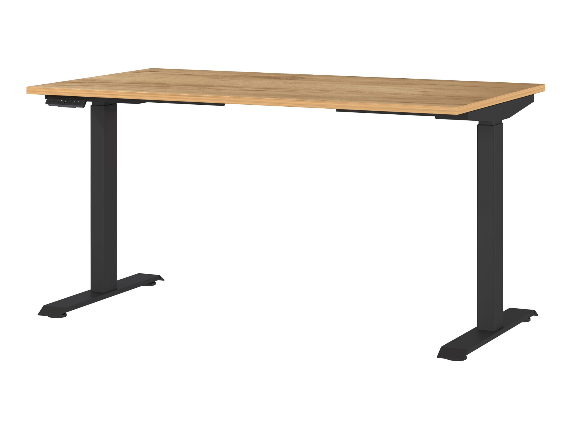 Γραφείο με ρυθμιζόμενο ύψος Sacramento 415 (Navarra δρυς + Μαύρο)