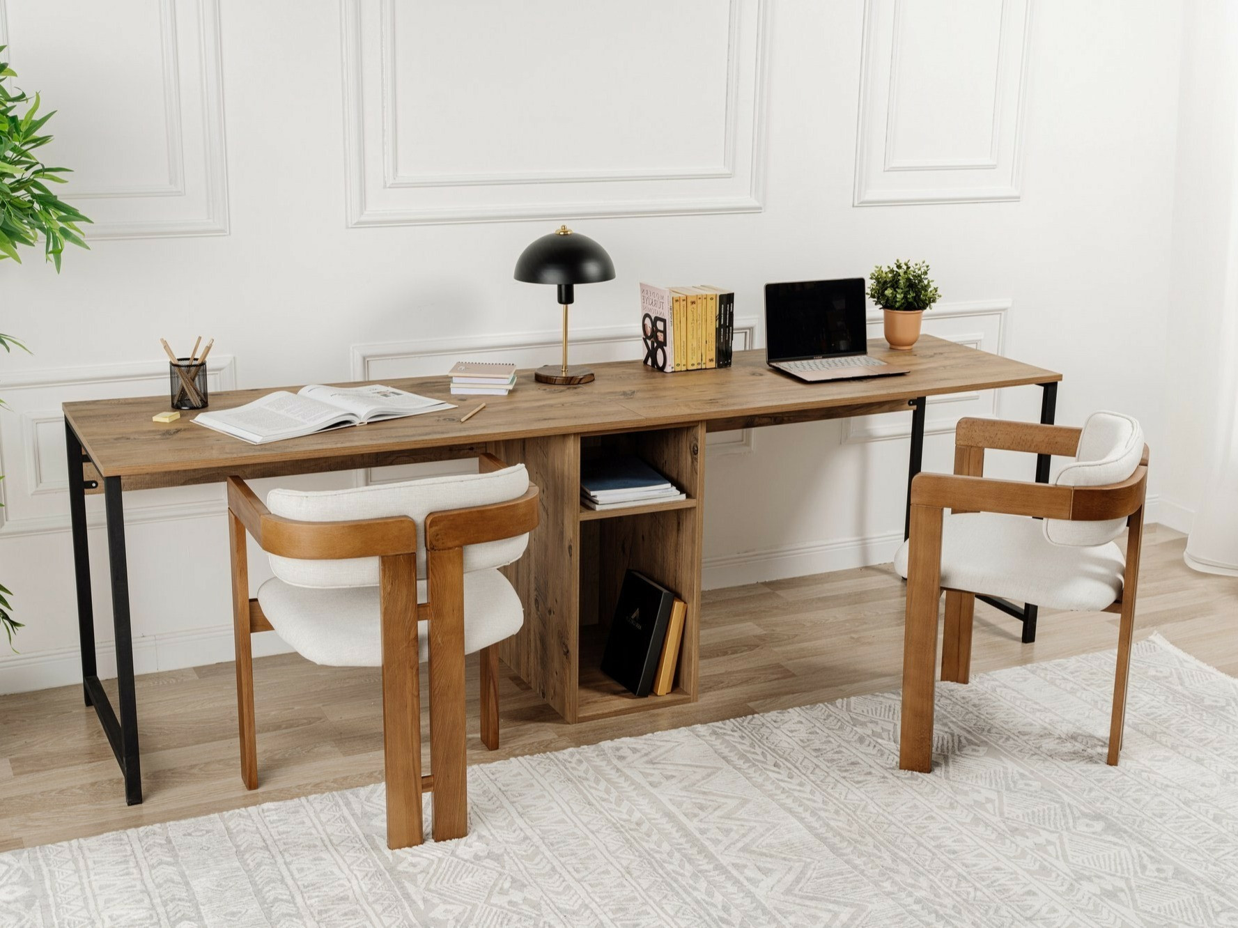 Γραφείο Novato 101 (Πεύκο + Μαύρο)