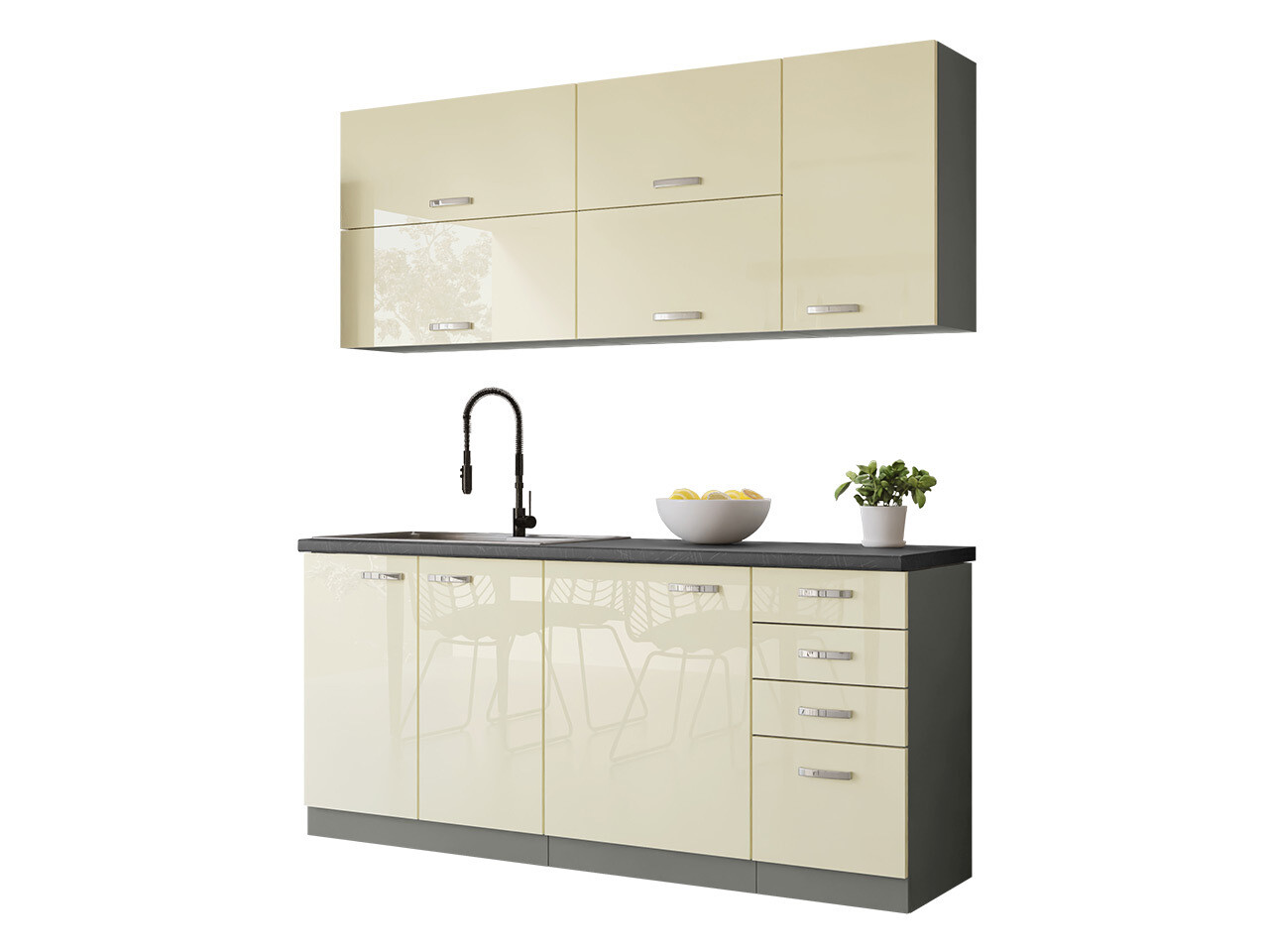 Modular kitchen set Multi Cream 124