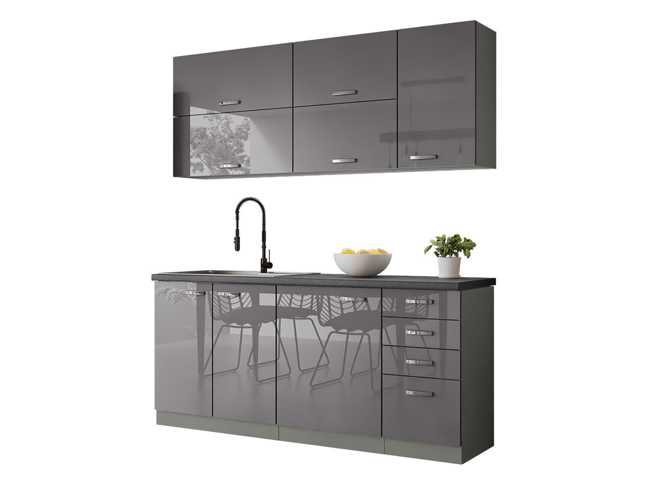 Modular kitchen set Multi Grey 124