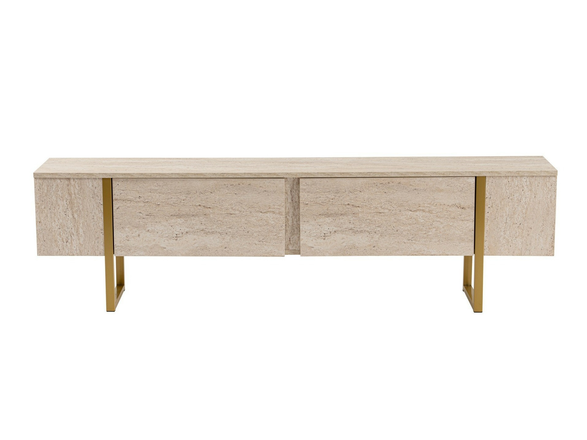 TV stand Novato 105 (Light Travertine + Golden)