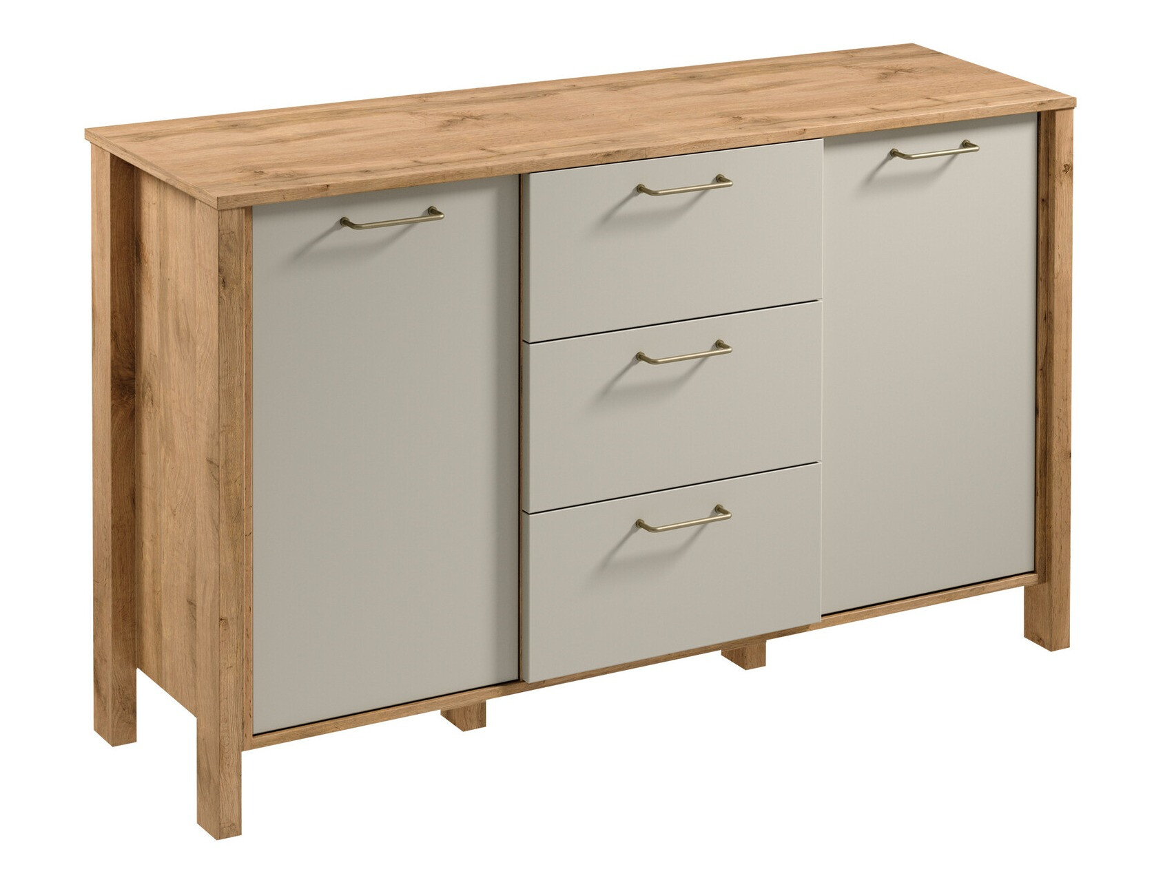 Chest of drawers Venmelu 101 (Wotan Oak + Beige)