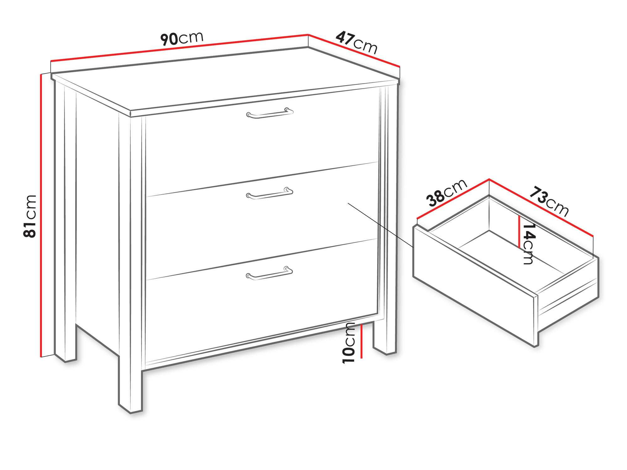 Chest of drawers Venmelu 102 (Wotan Oak + Green)