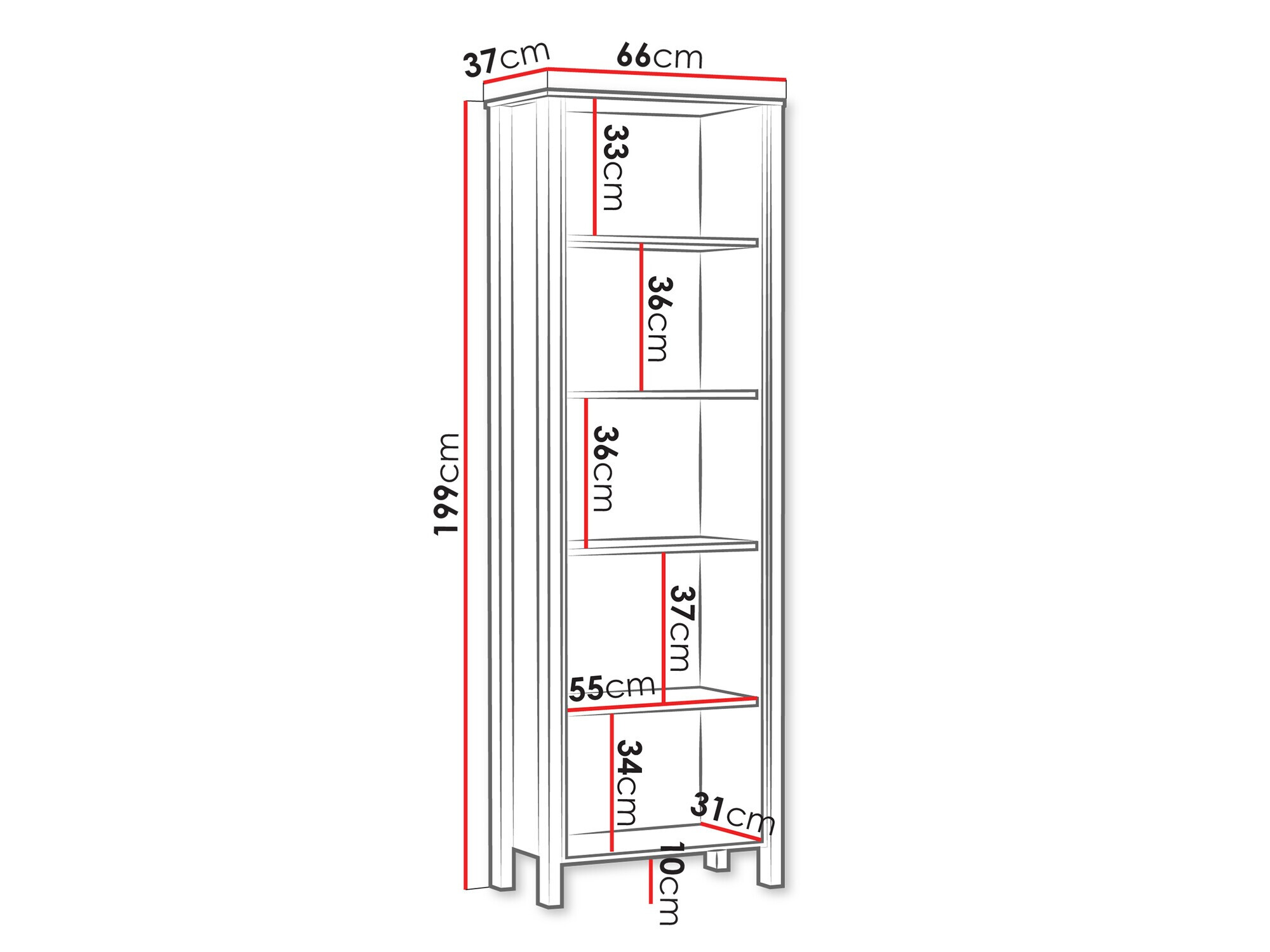 Bookcase Venmelu 108