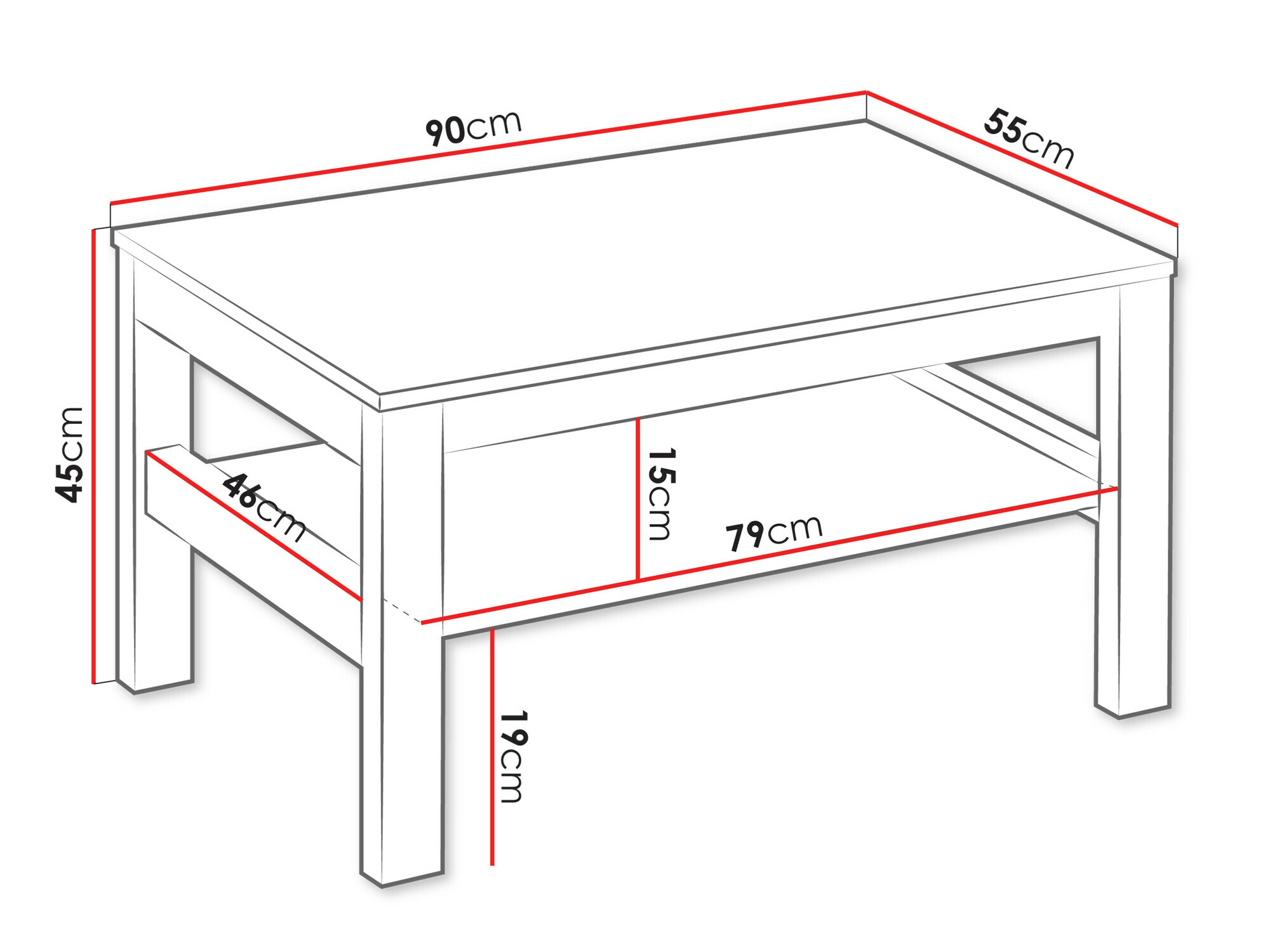 Coffee table Venmelu 115 (Wotan Oak + Green)