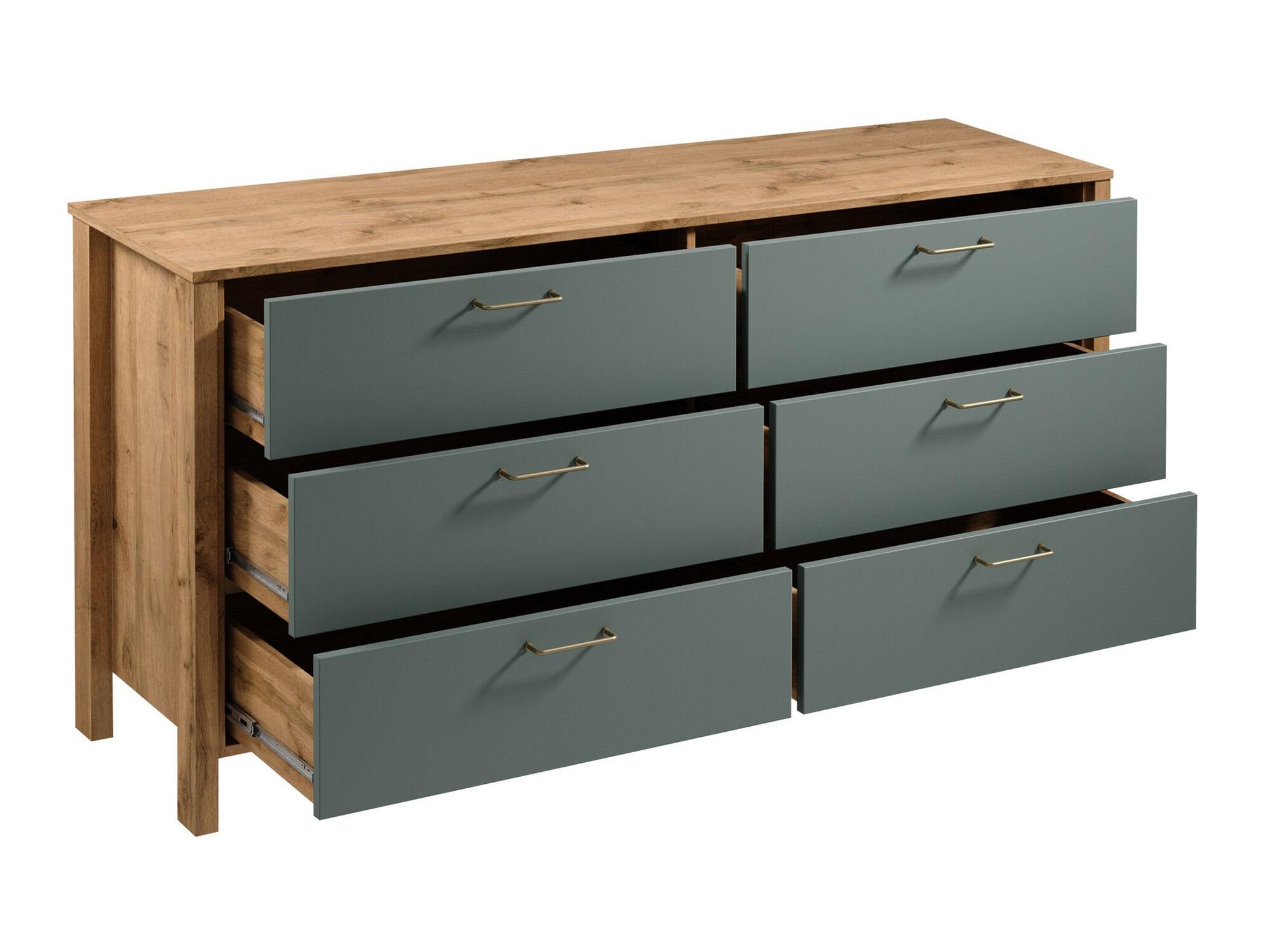 Living room set Venmelu 116 (Wotan Oak + Green)