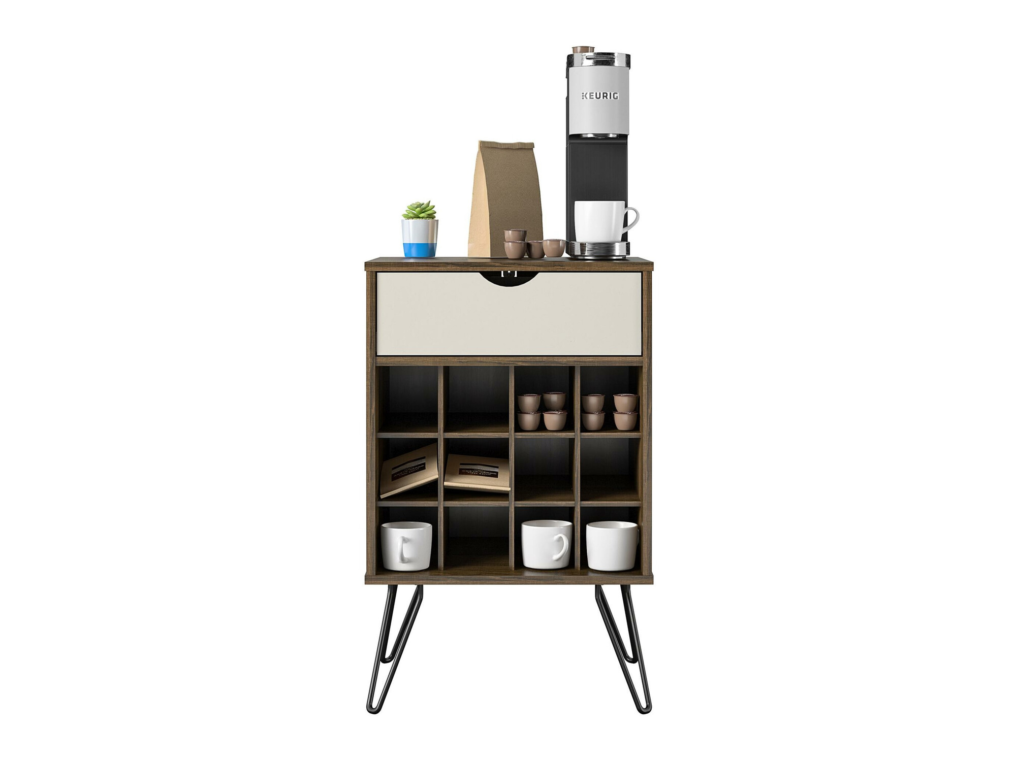 Side table Novogratz 186 (Oak + White)