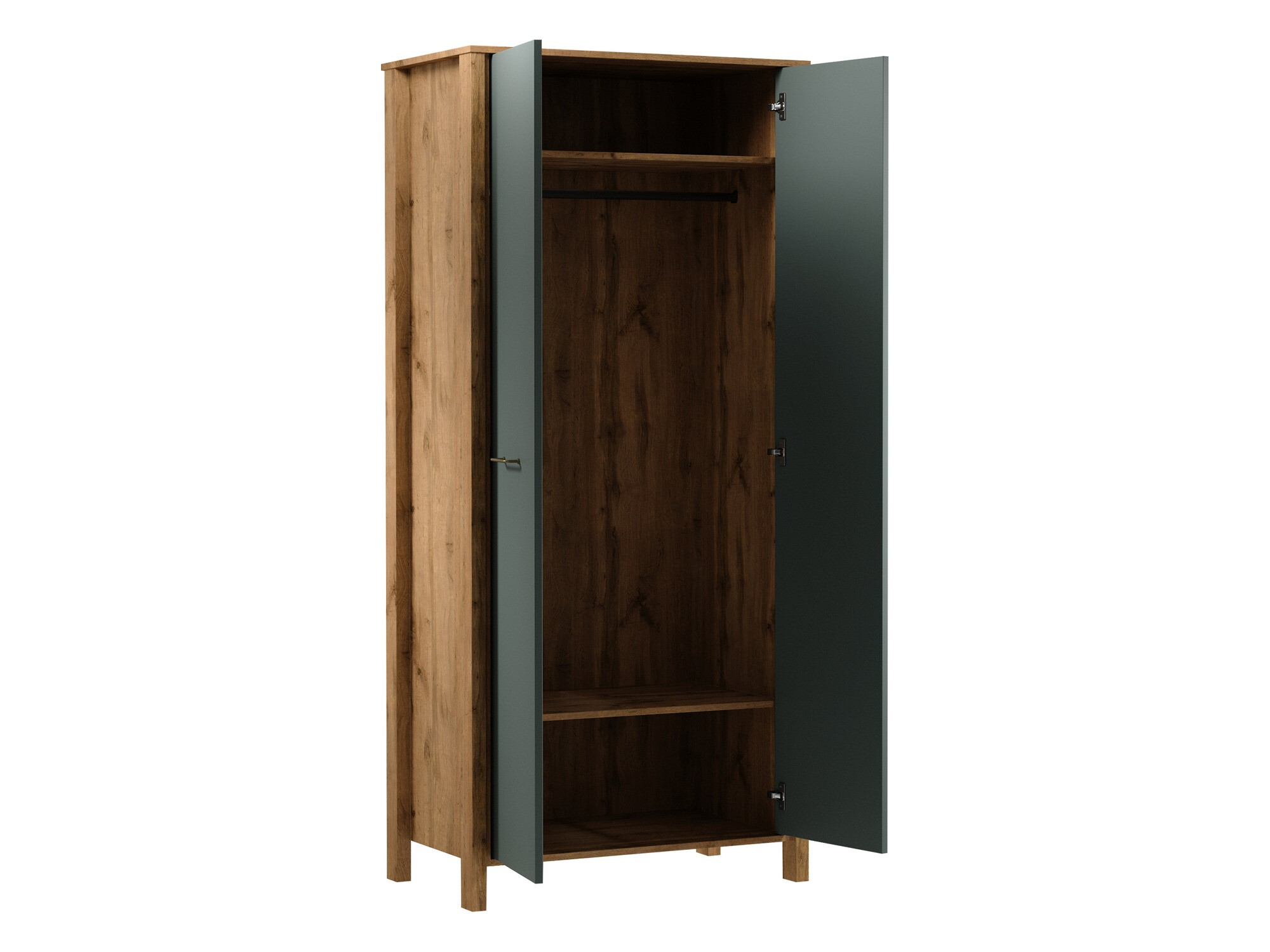 Wardrobe Venmelu 112 (Wotan Oak + Green)