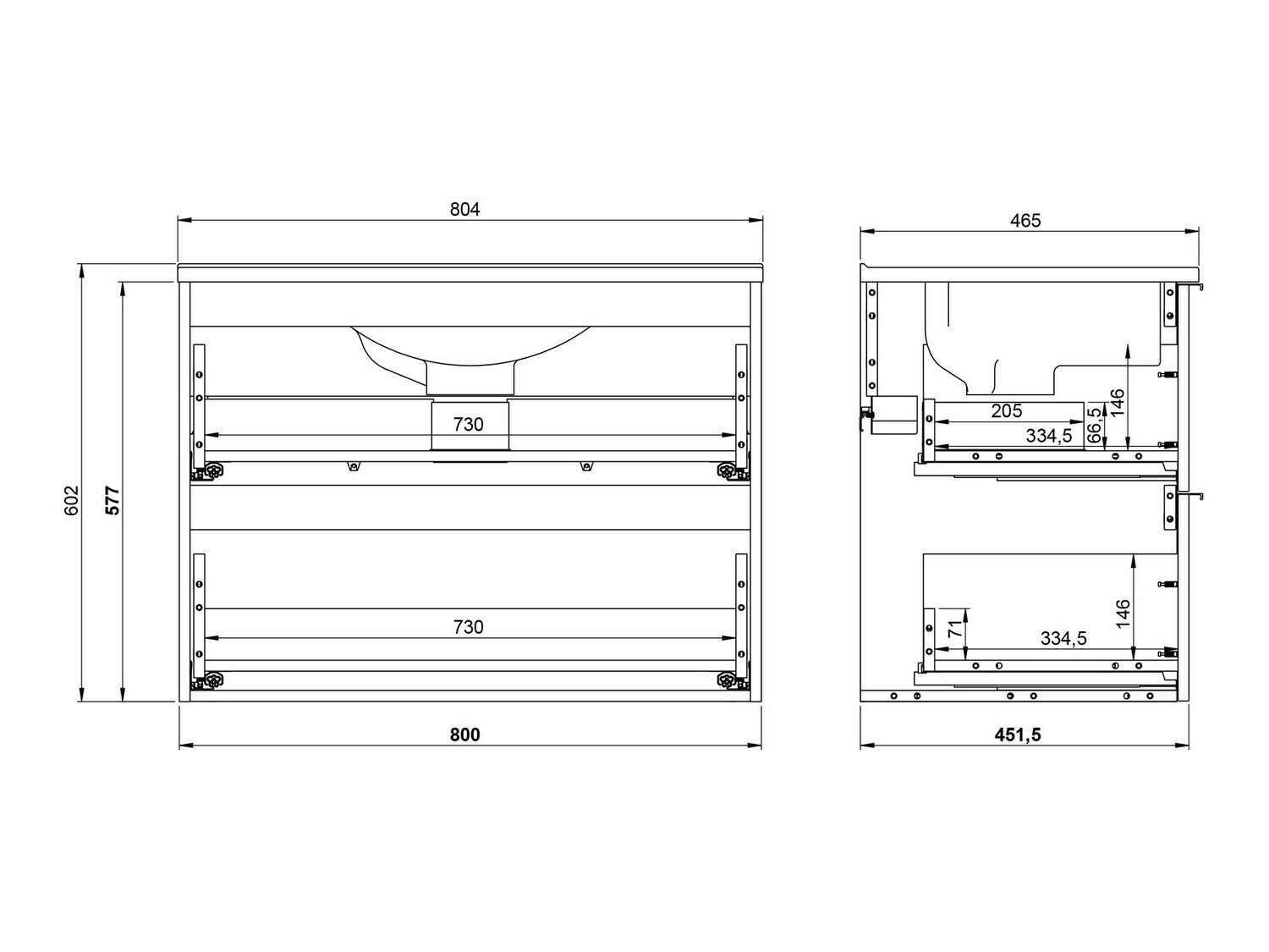 Επιτοίχιο ντουλάπι μπάνιου με υποδοχή νιπτήρα Temeli 108 (Γραφίτης + Μαύρο)