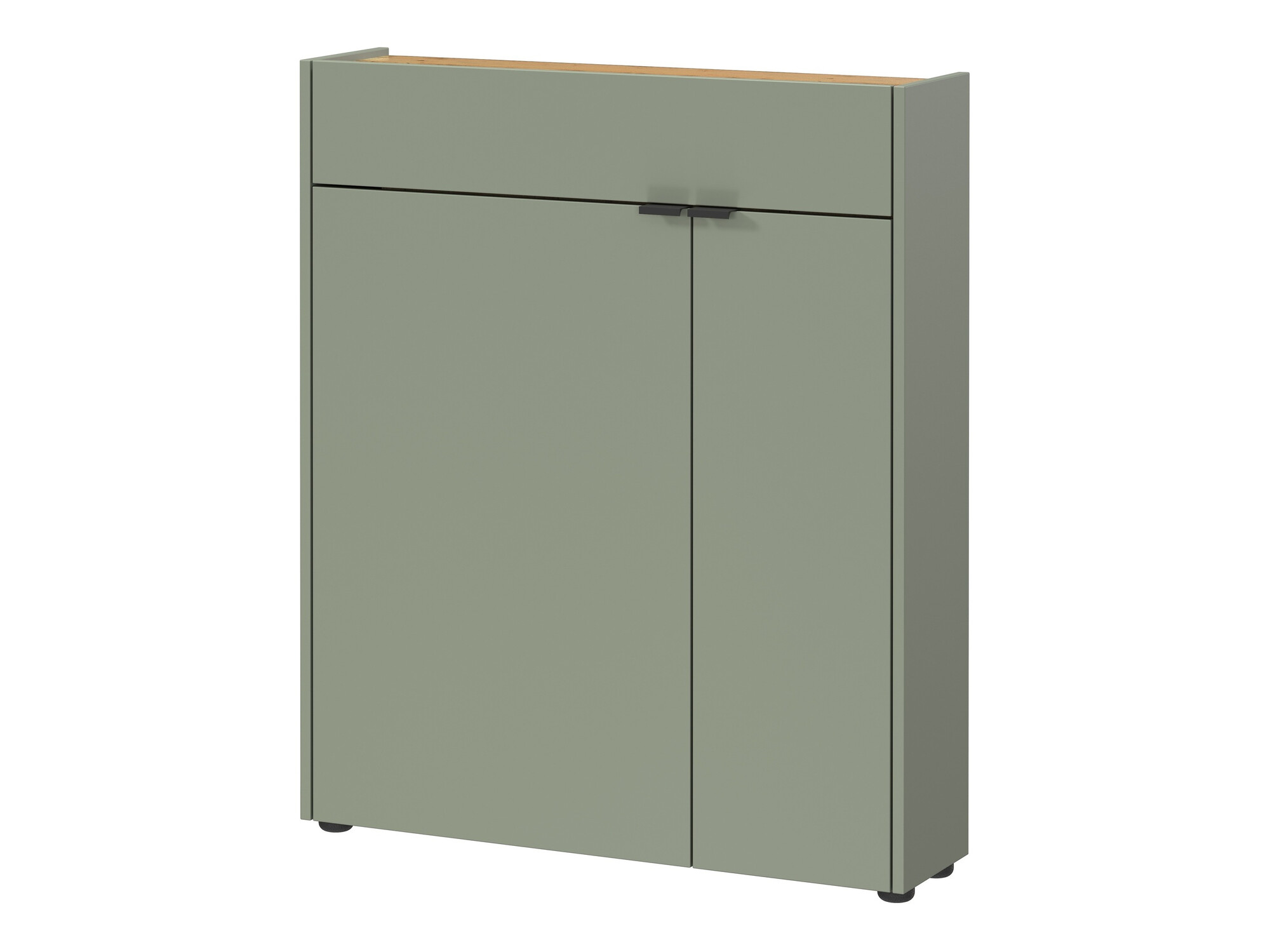 Παπουτσοθήκη Cirsale 110 (Σκονισμένο πράσινο + Navarra δρυς)