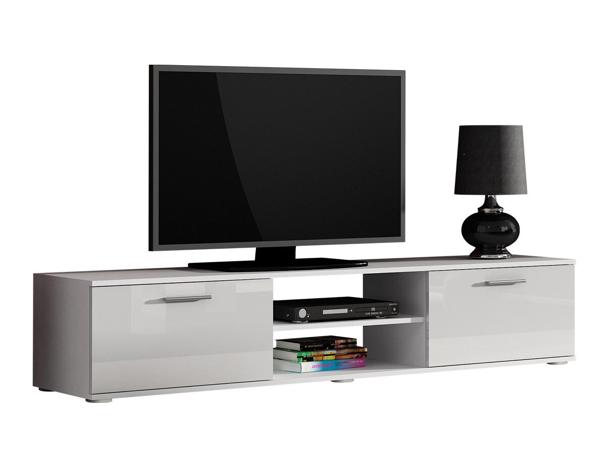 TV stand Tornola 101 (White + Glossy white)