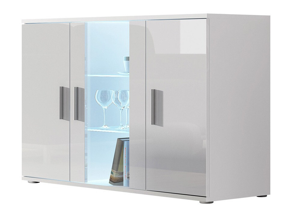 Sideboard Tornola 106 (White + Glossy white)