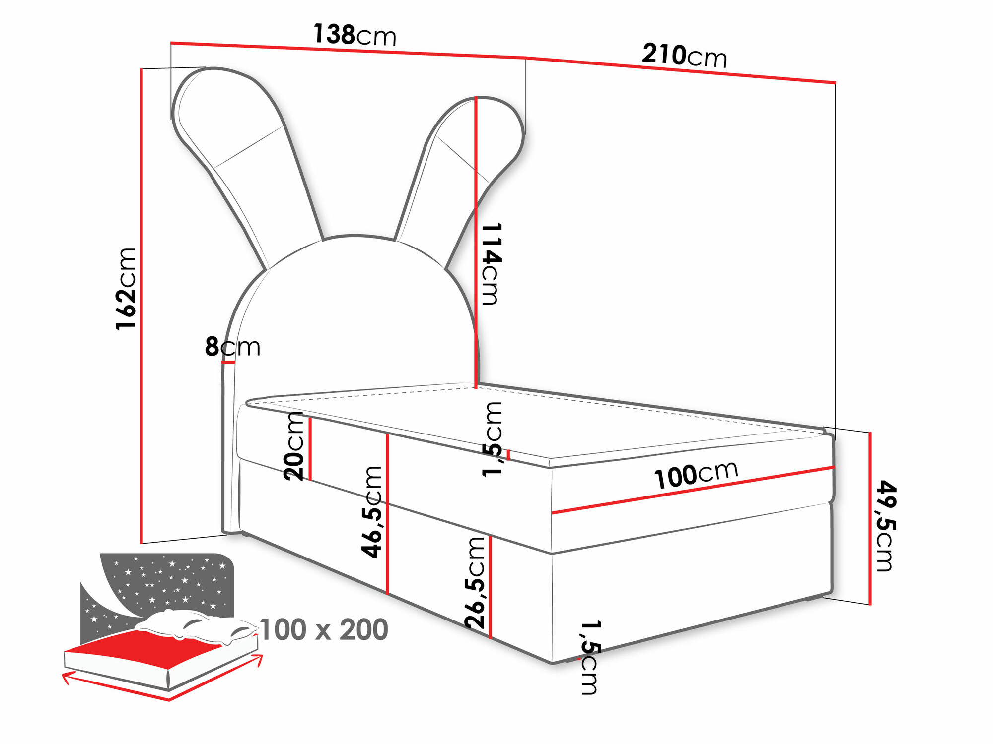 Κρεβάτι continental Stylus (Magic Velvet 2239)