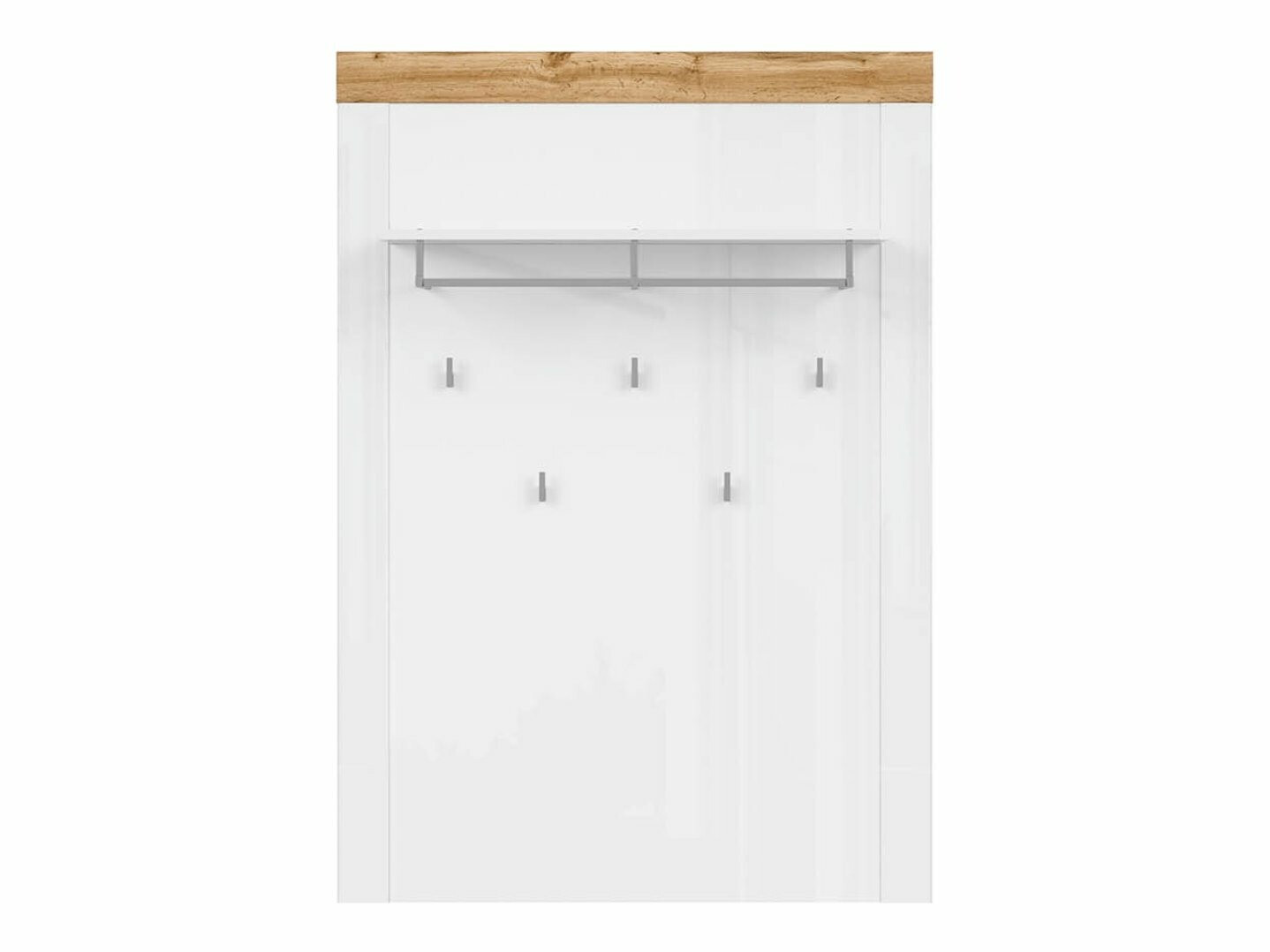 Coat rack Sonsoru 121 (White + Wotan Oak)