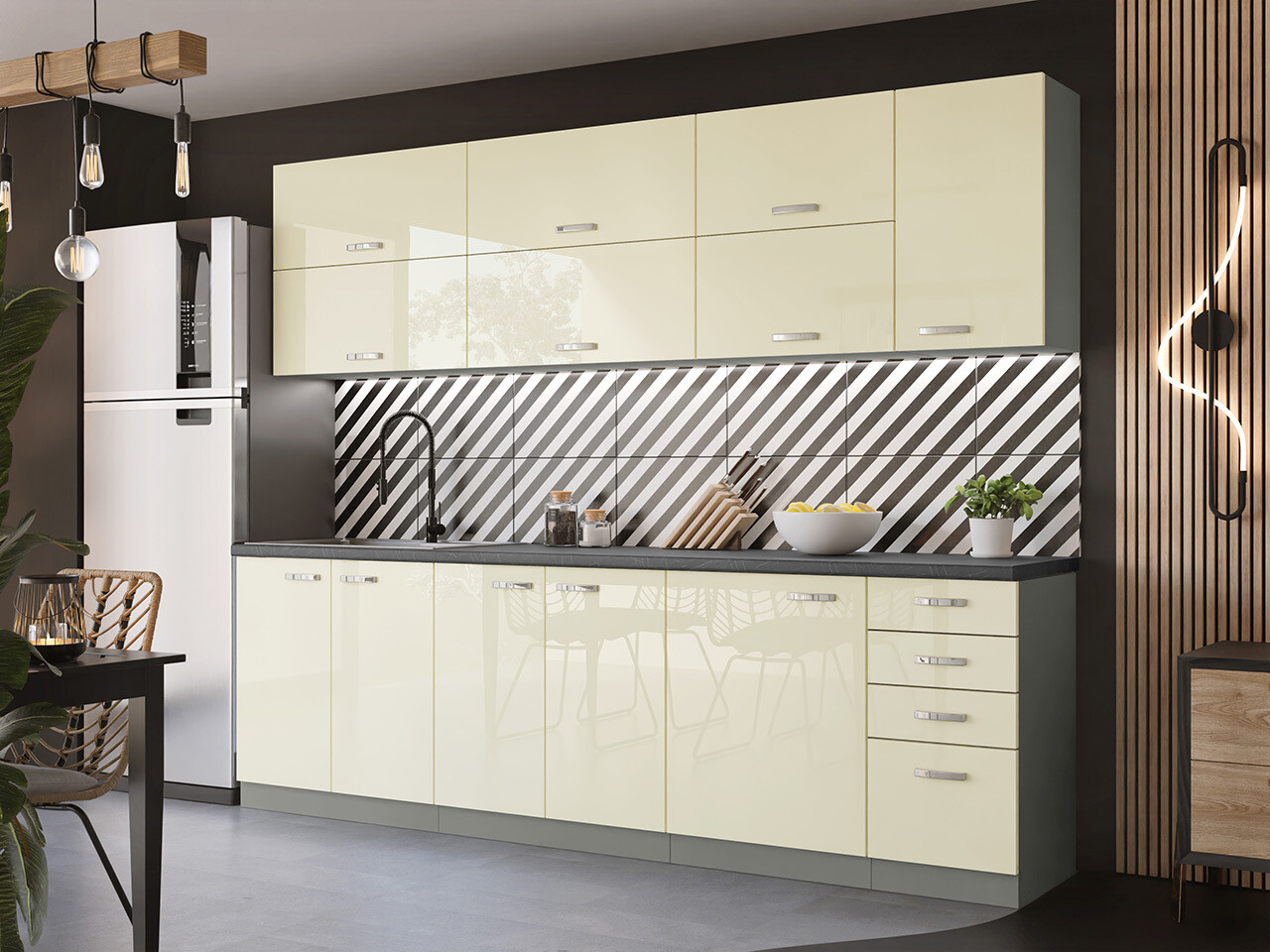 Modular cabinet with doors Multi Cream 114