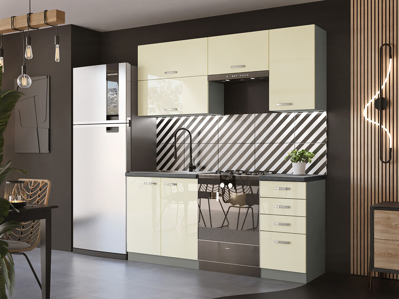 Modular cabinet with drawers Multi Cream 102