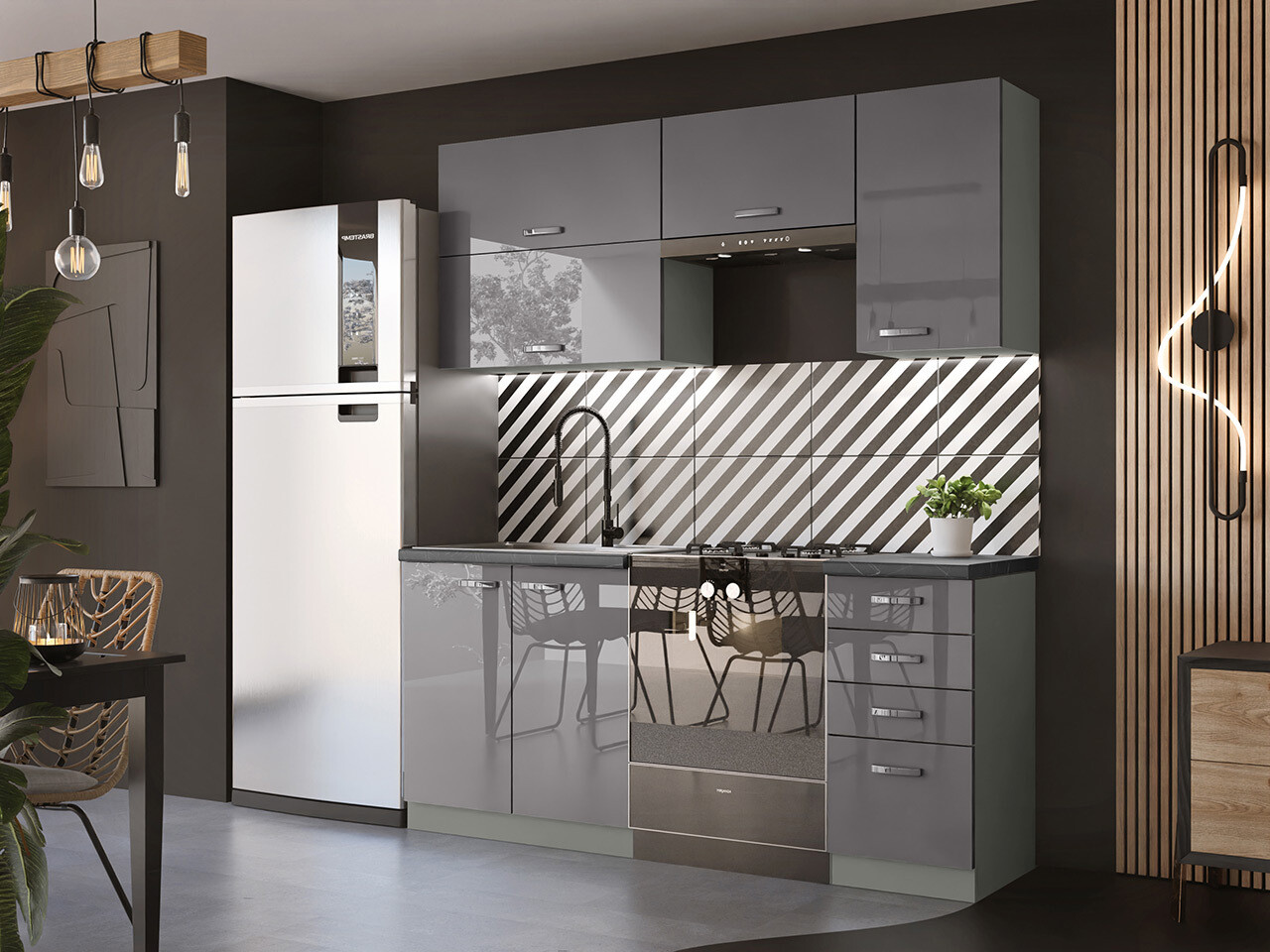 Modular wall cabinet Multi Grey 119